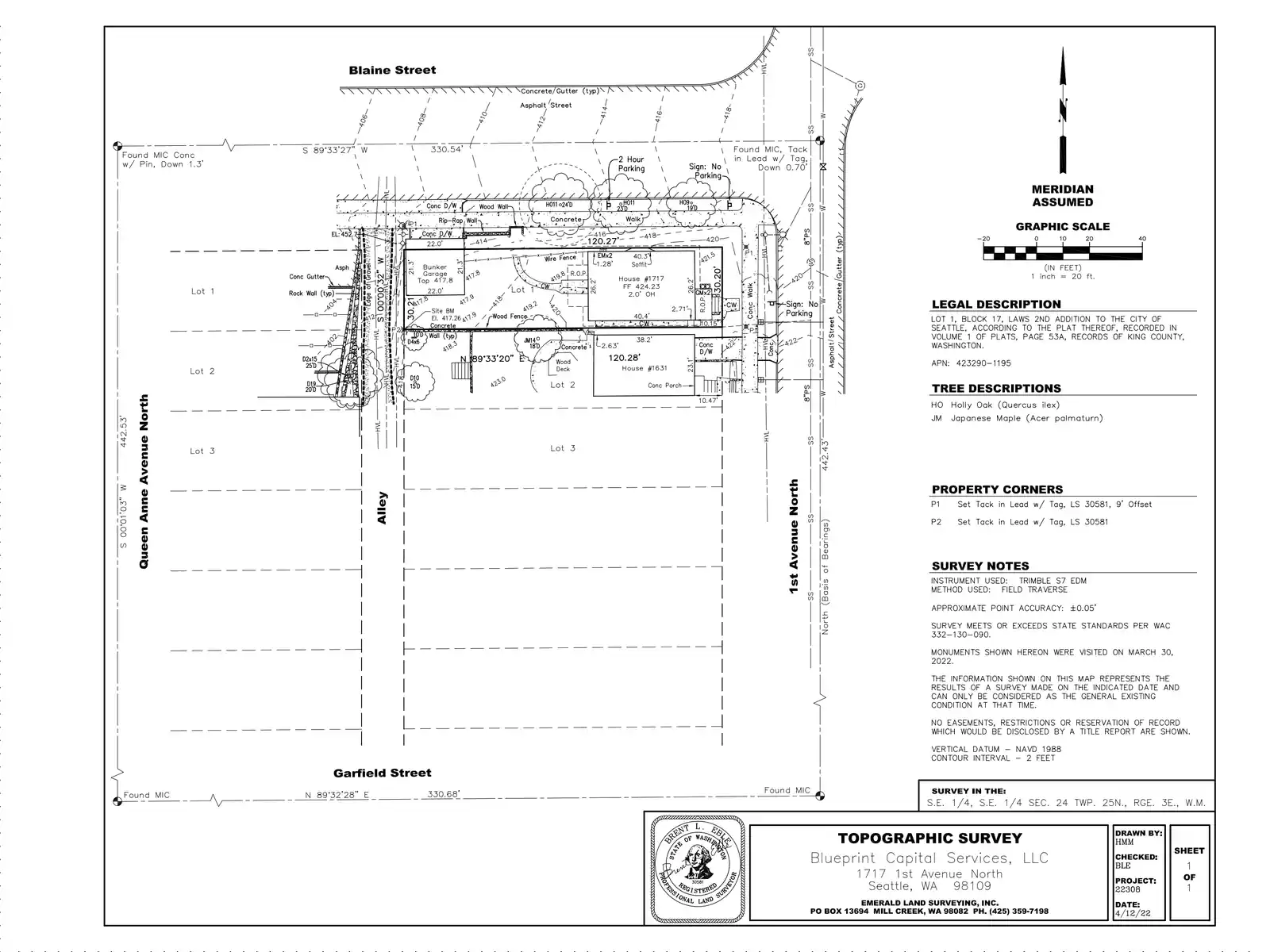 Site plan for 17 Blaine St