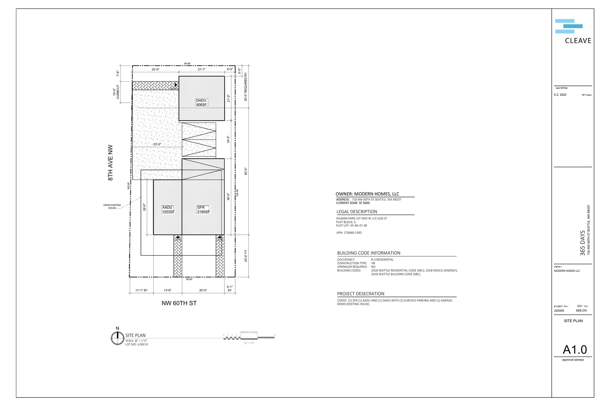 Site plan for 716 NW 60th St