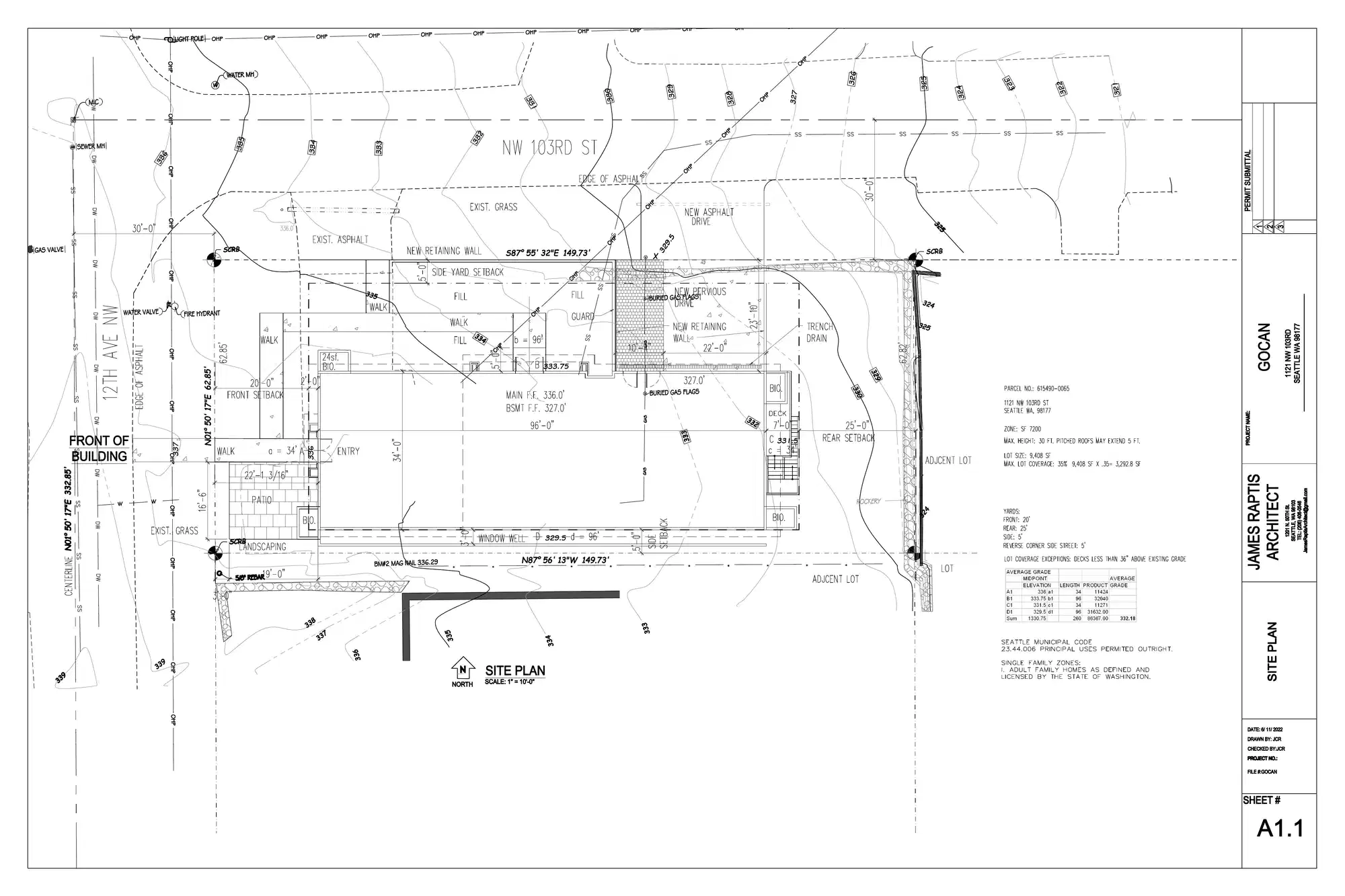 Site plan for 1121 NW 103rd St