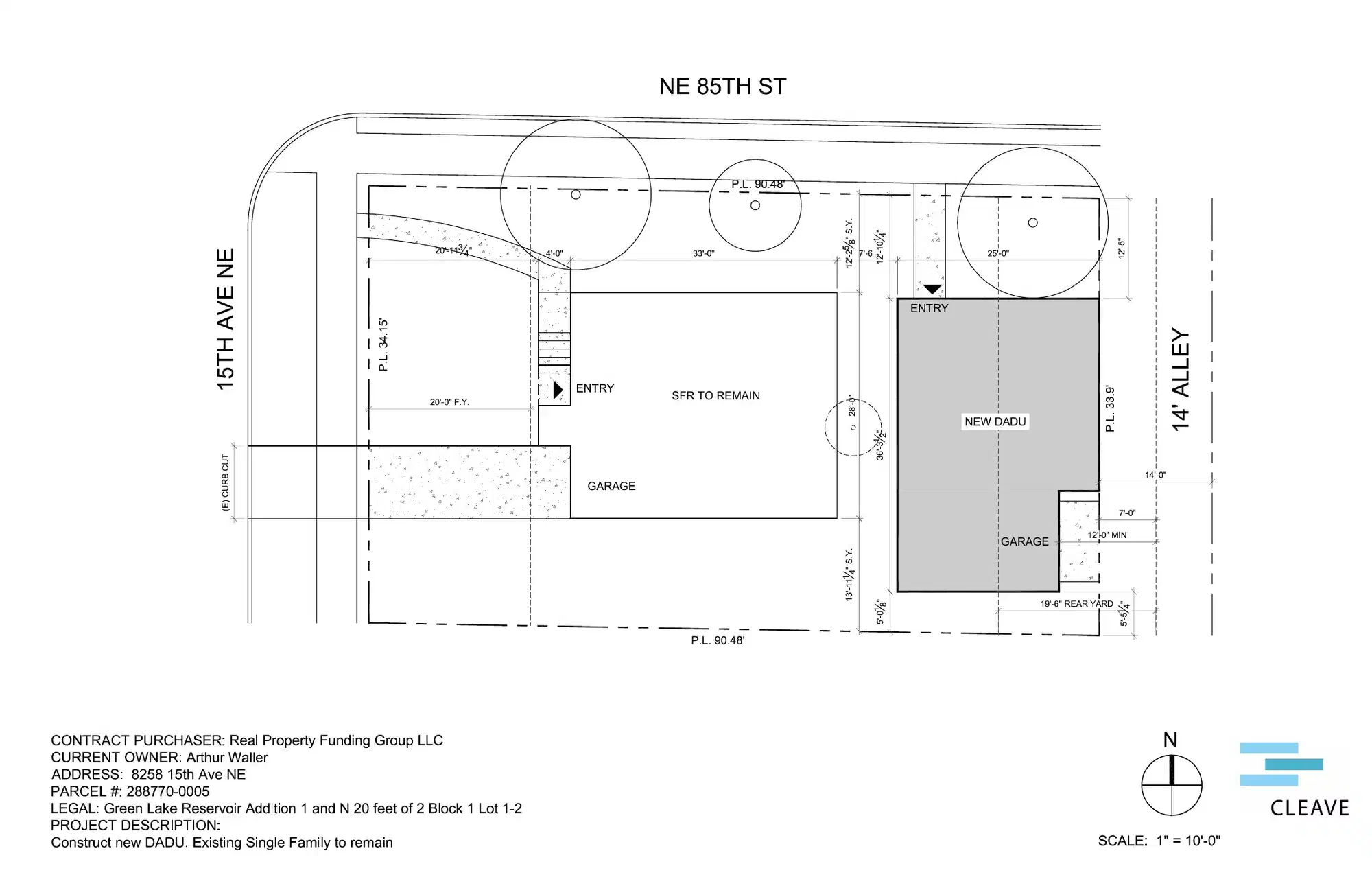 Site plan for 1505 NE 85th St