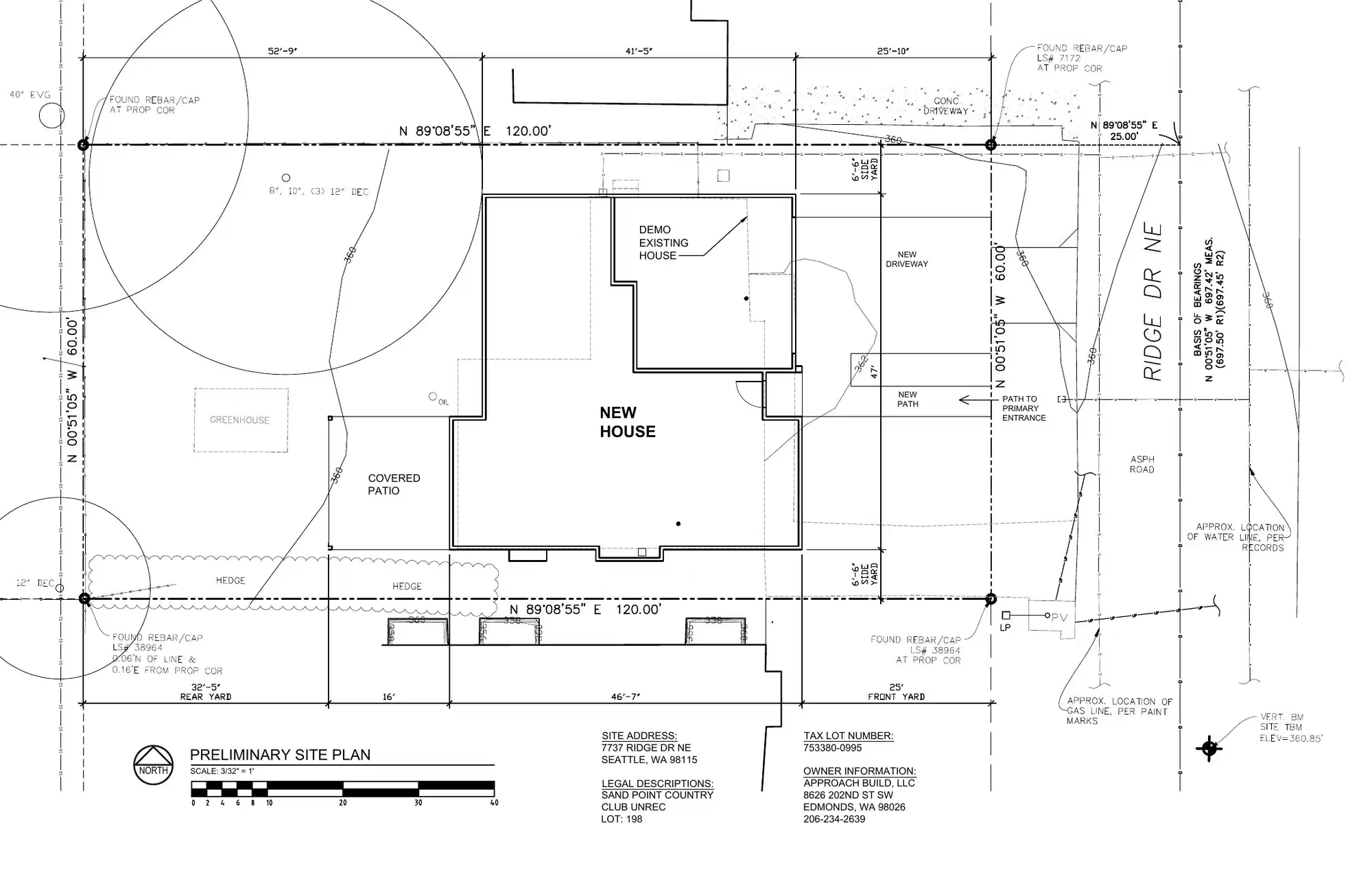 Site plan for 7737 Ridge Dr NE
