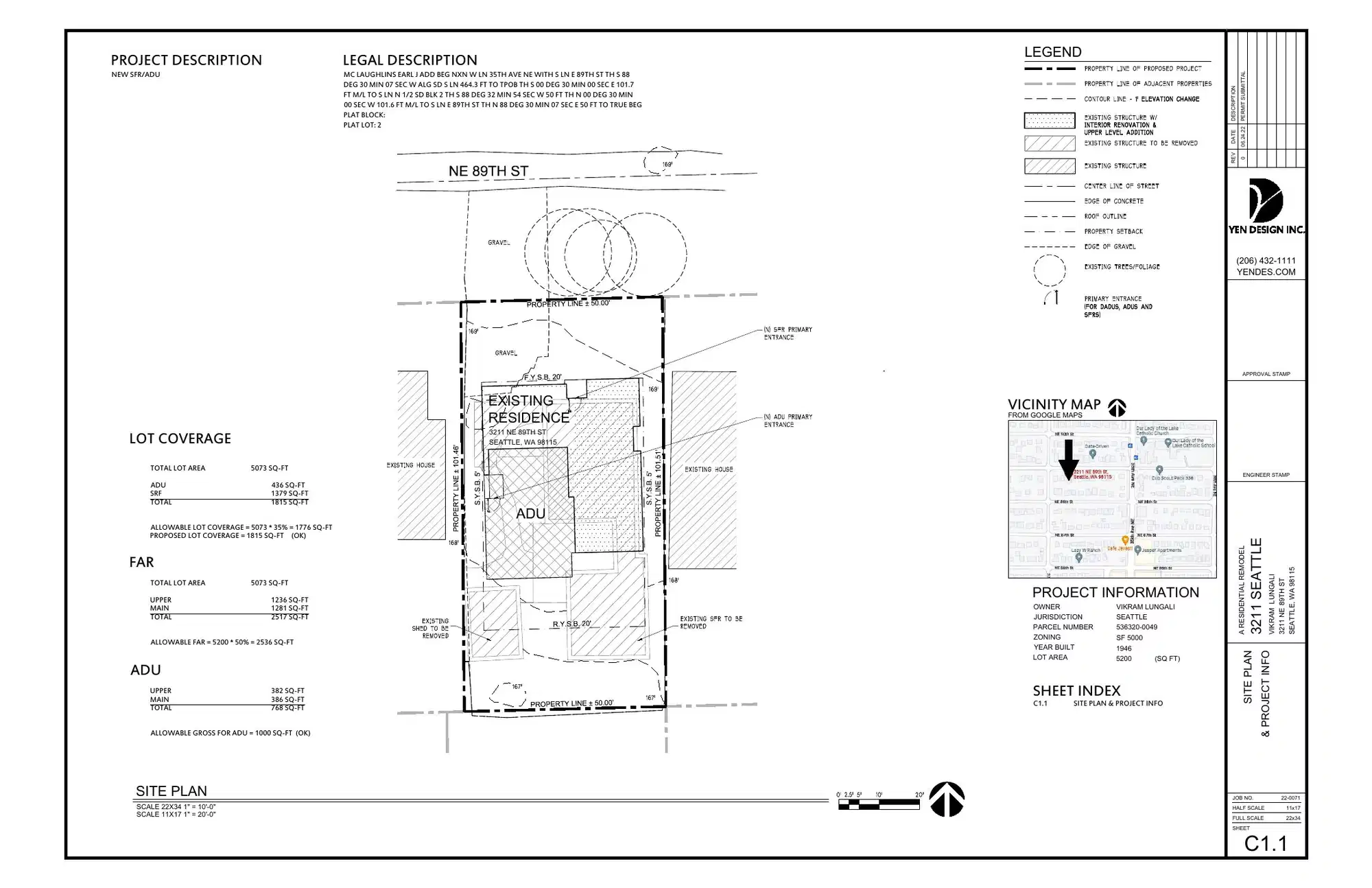 Site plan for 3211 NE 89th St