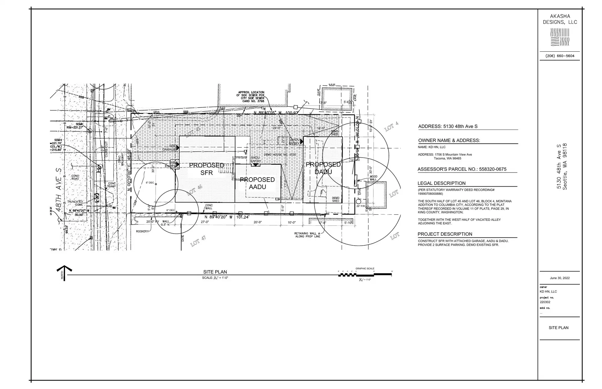 Site plan for 5132 48th Ave S