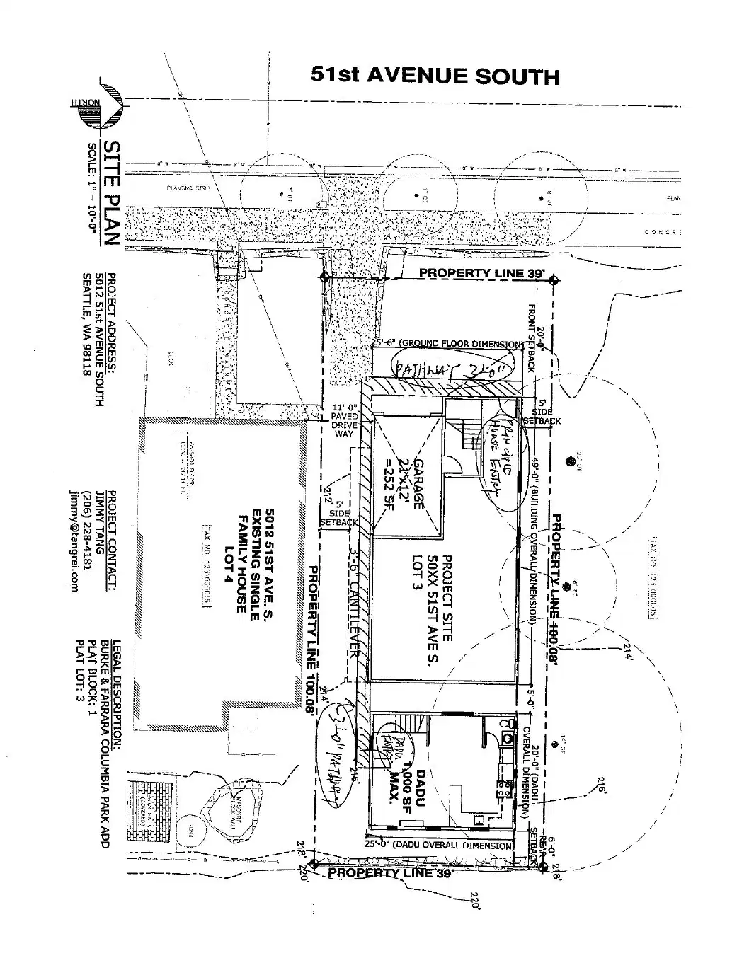 Site plan for 5006 51st Ave S