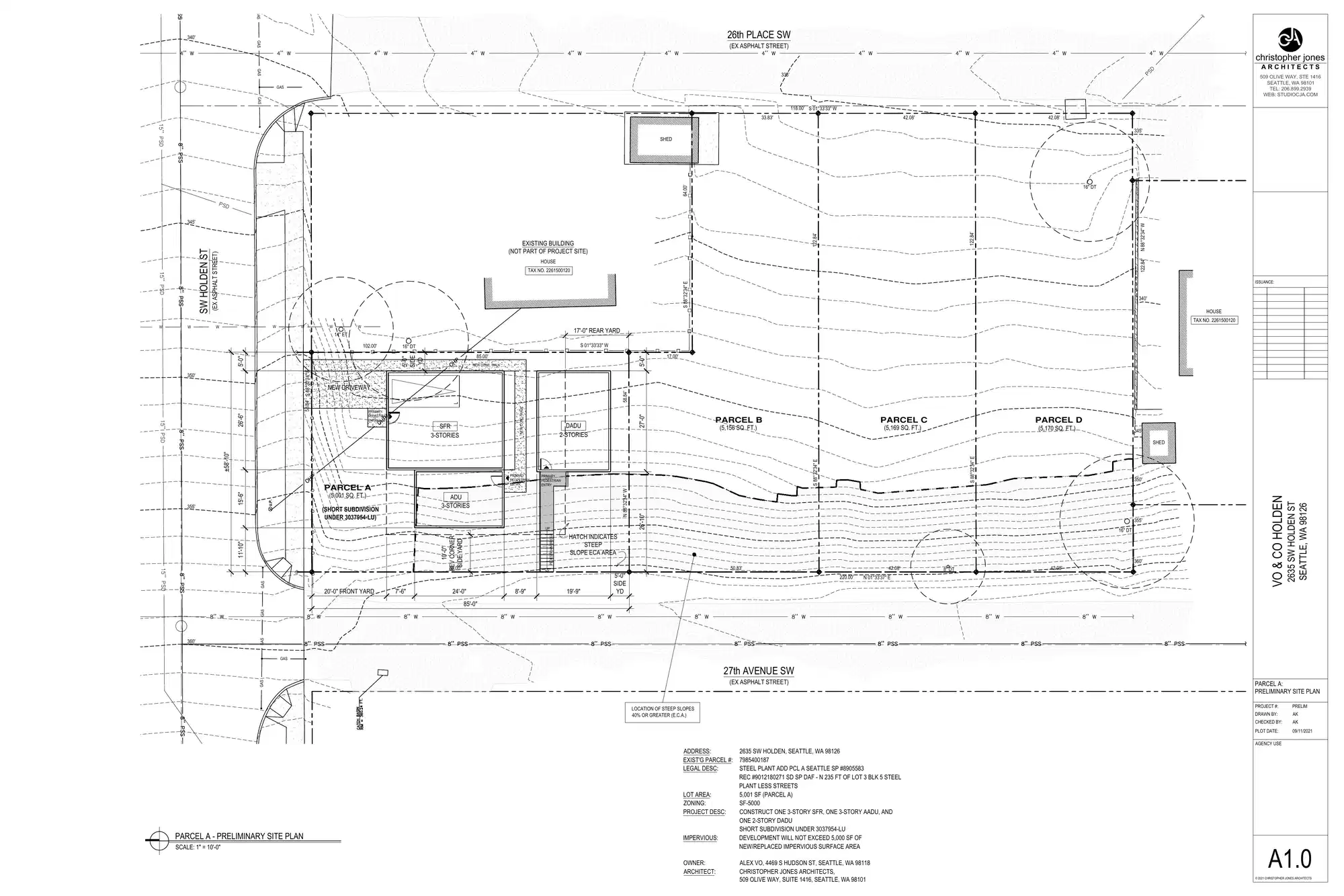 Site plan for 7706 27th Ave SW