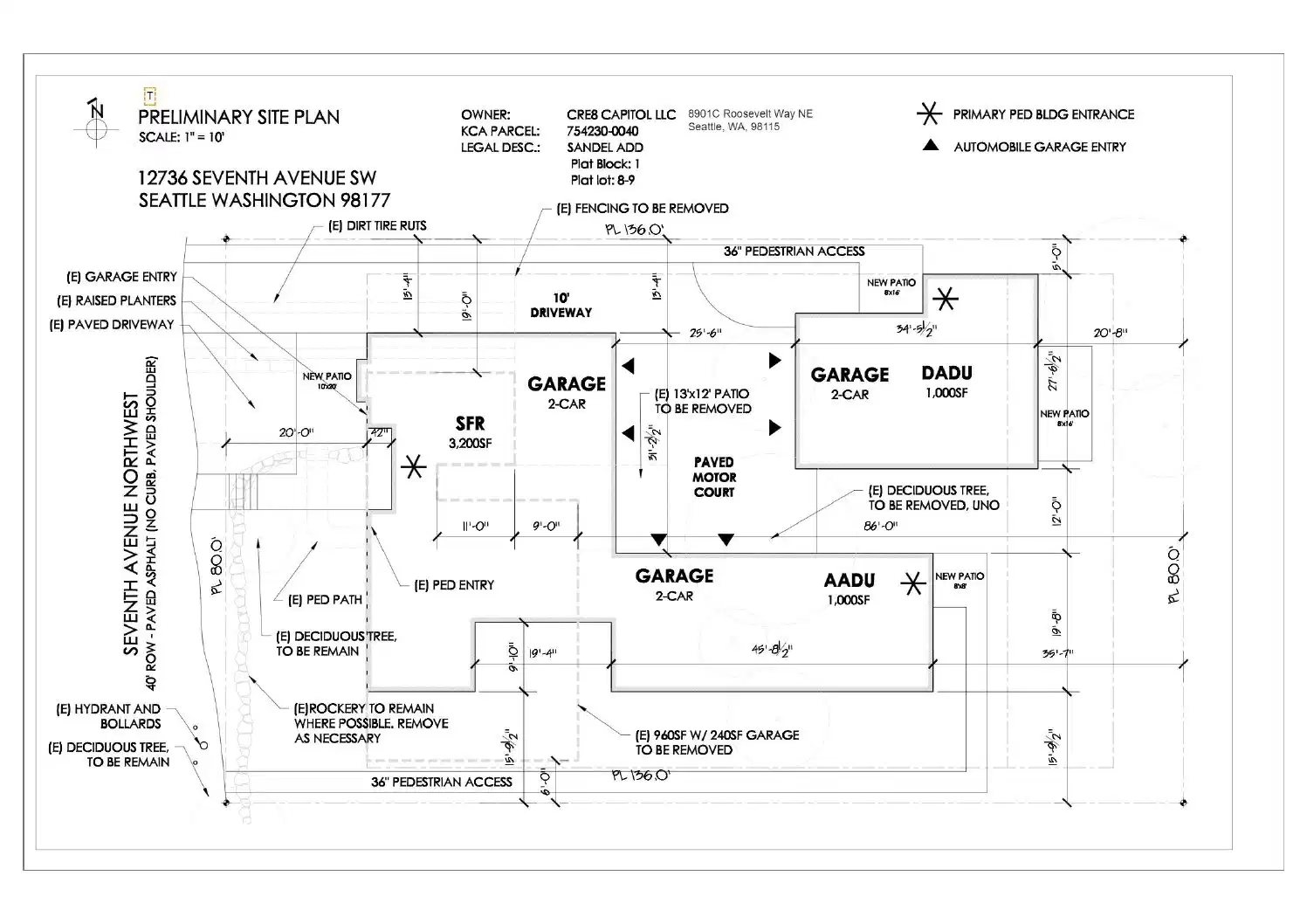 Site plan for 12734 7th Ave NW