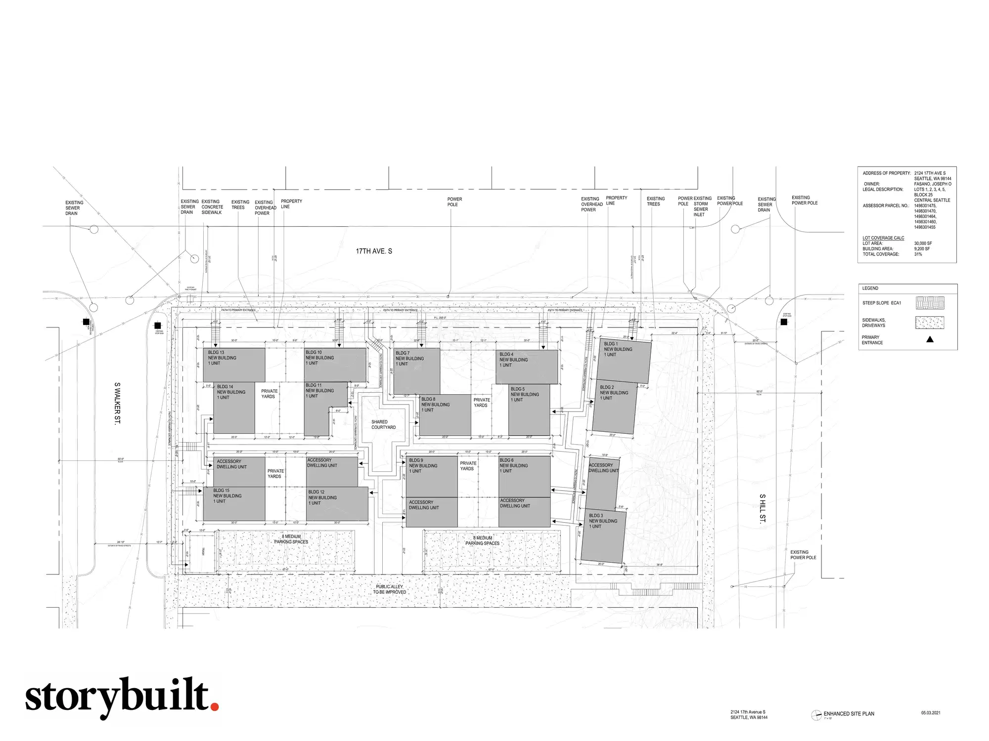 Site plan for 2104 17th Ave S