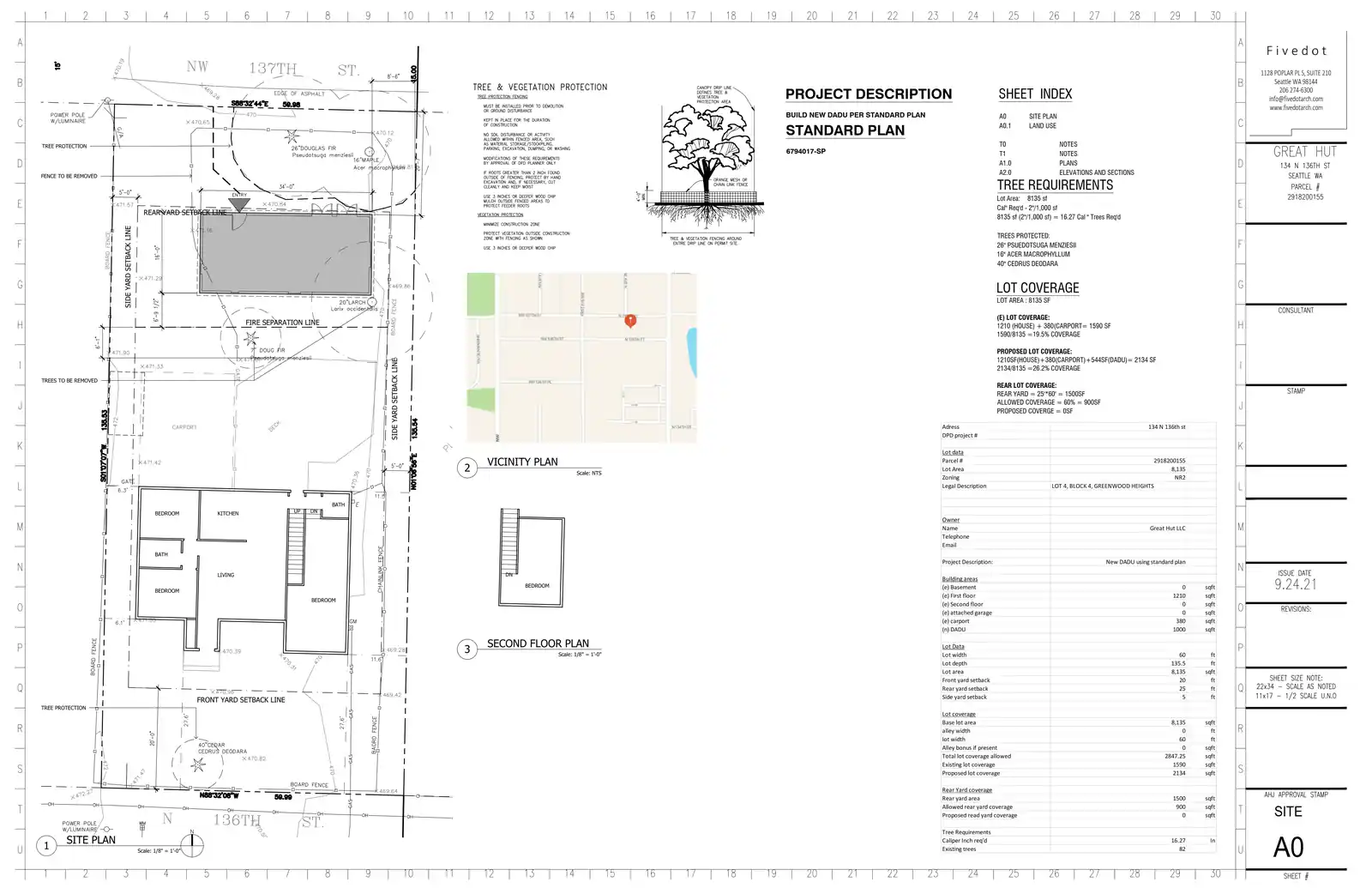 Site plan for 151 N 137th St