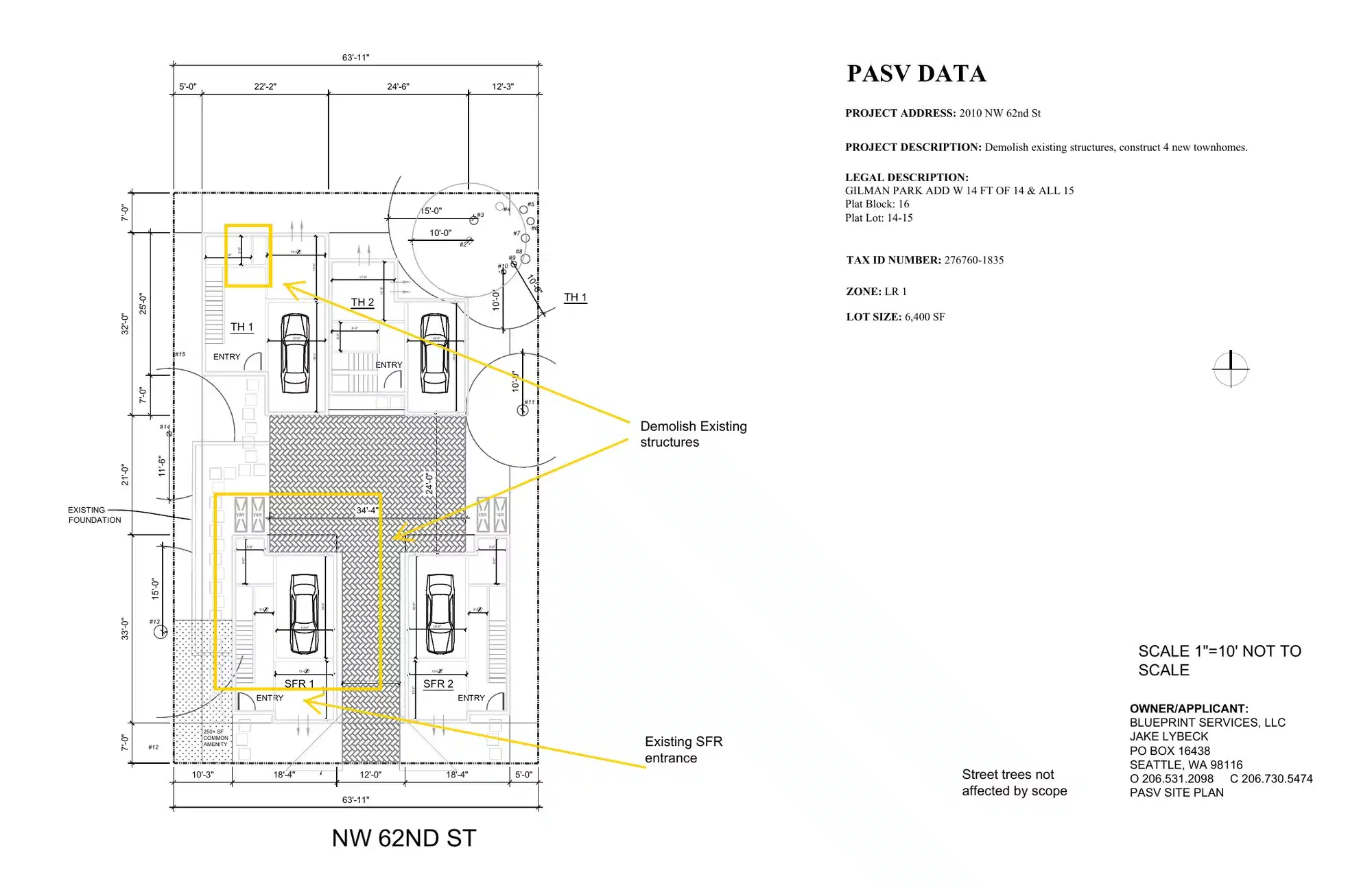 Site plan for 2006 NW 62nd St