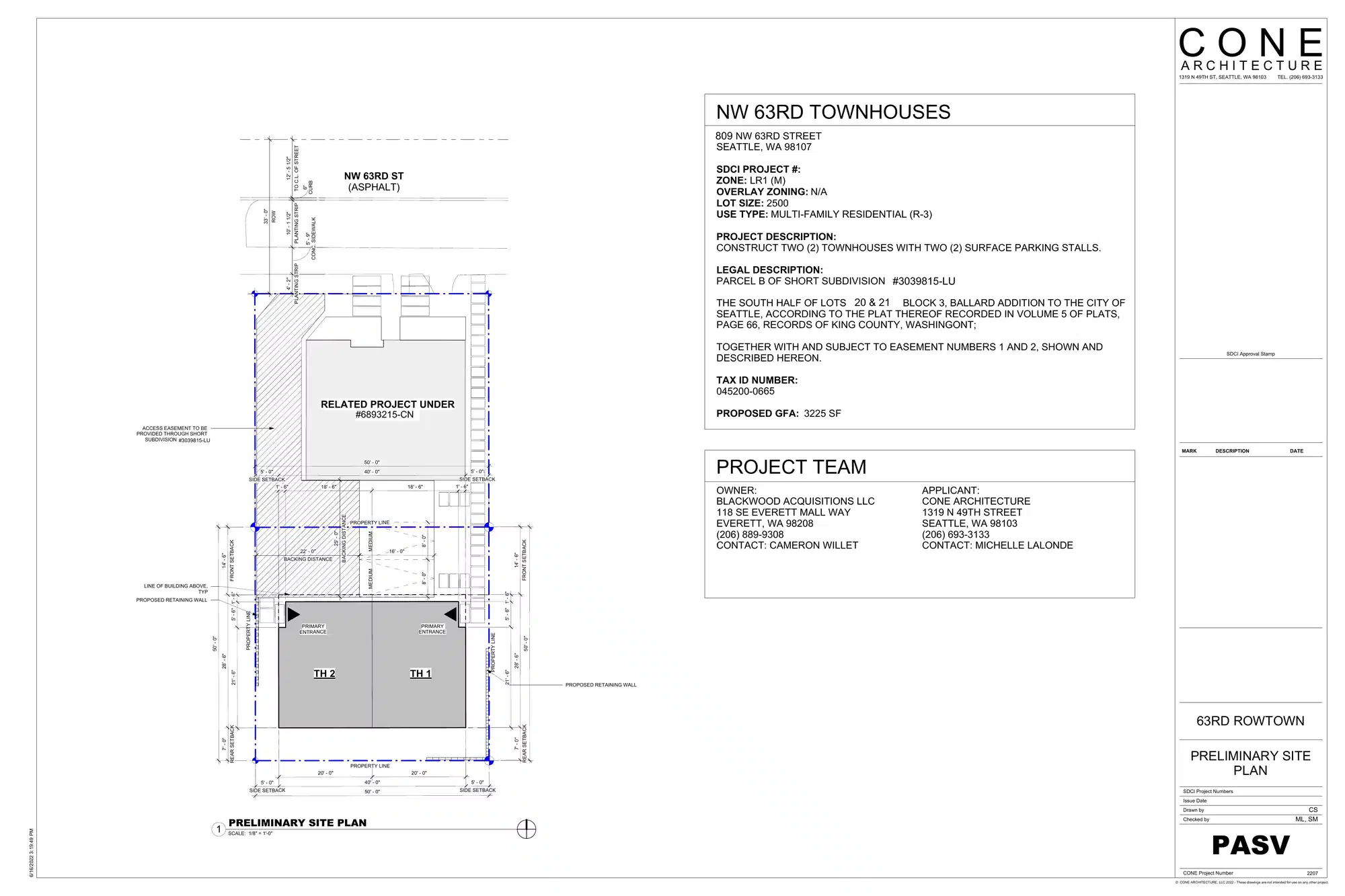 Site plan for 809 NW 63rd St