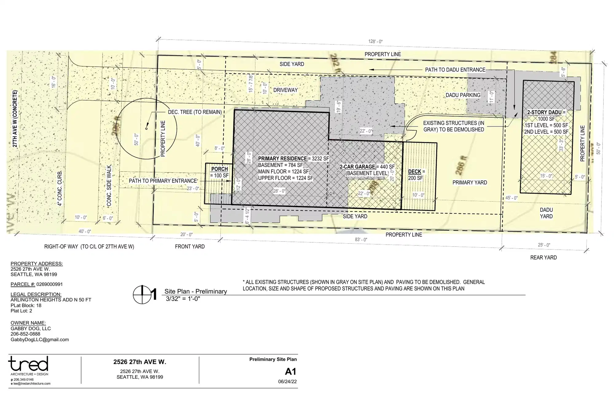 Site plan for 2526 27th Ave W