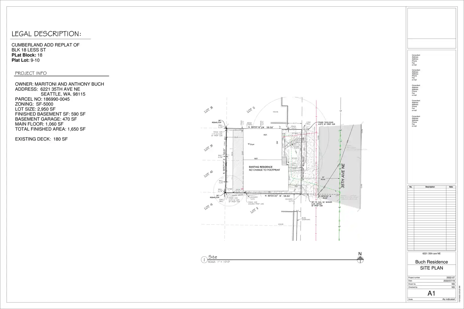 Site plan for 6221 35th Ave NE