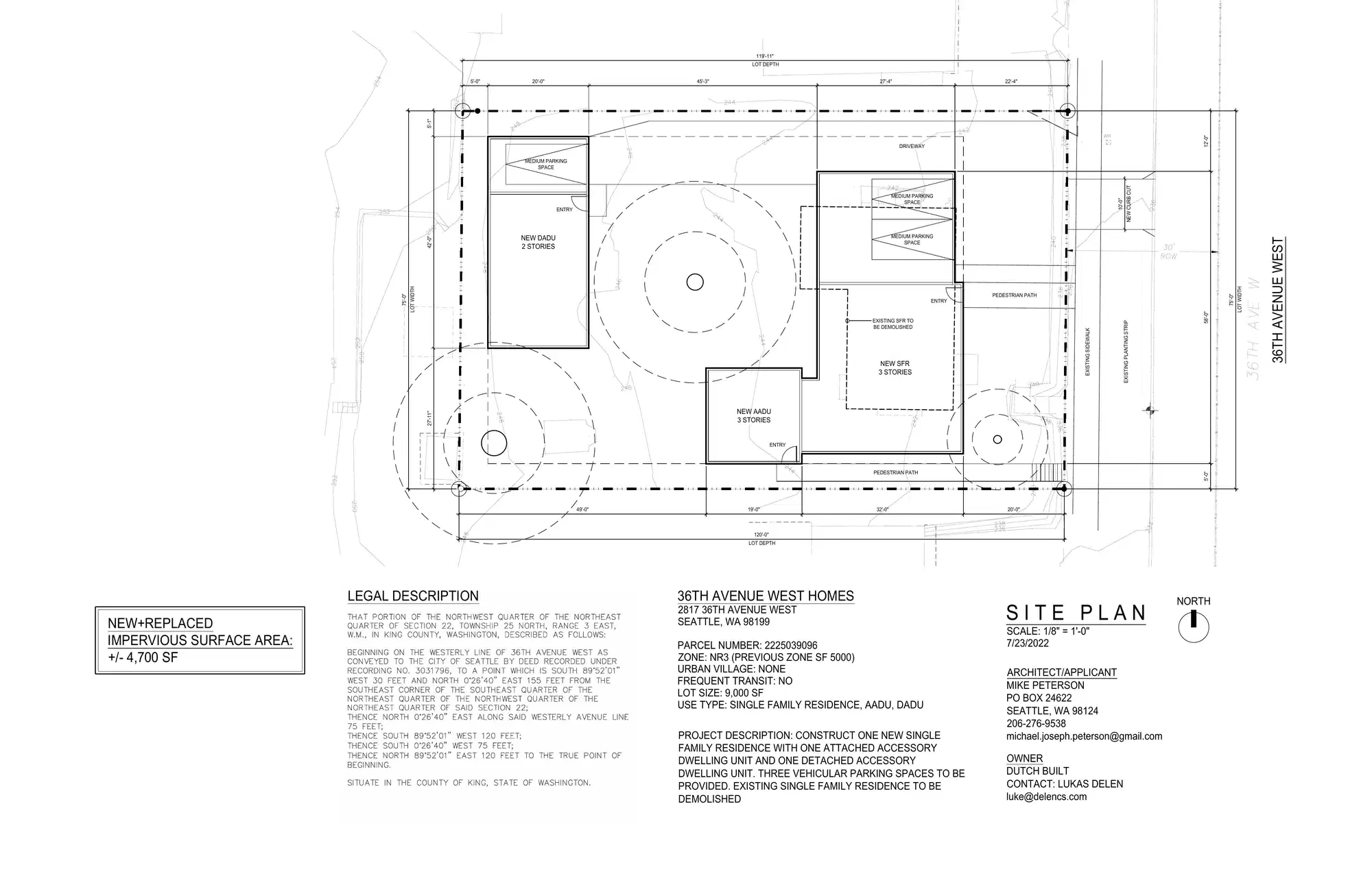 Site plan for 2817 36th Ave W
