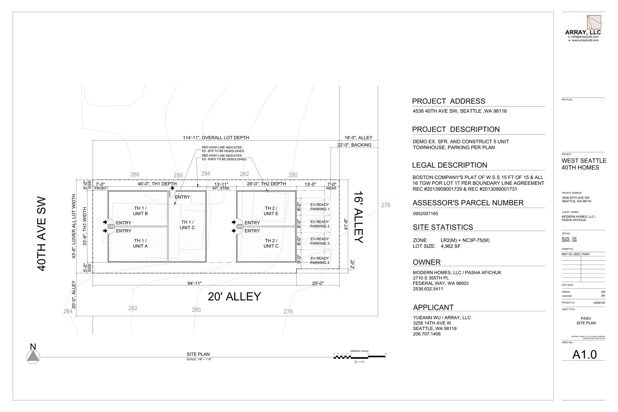 Site plan for 4544 40th Ave SW