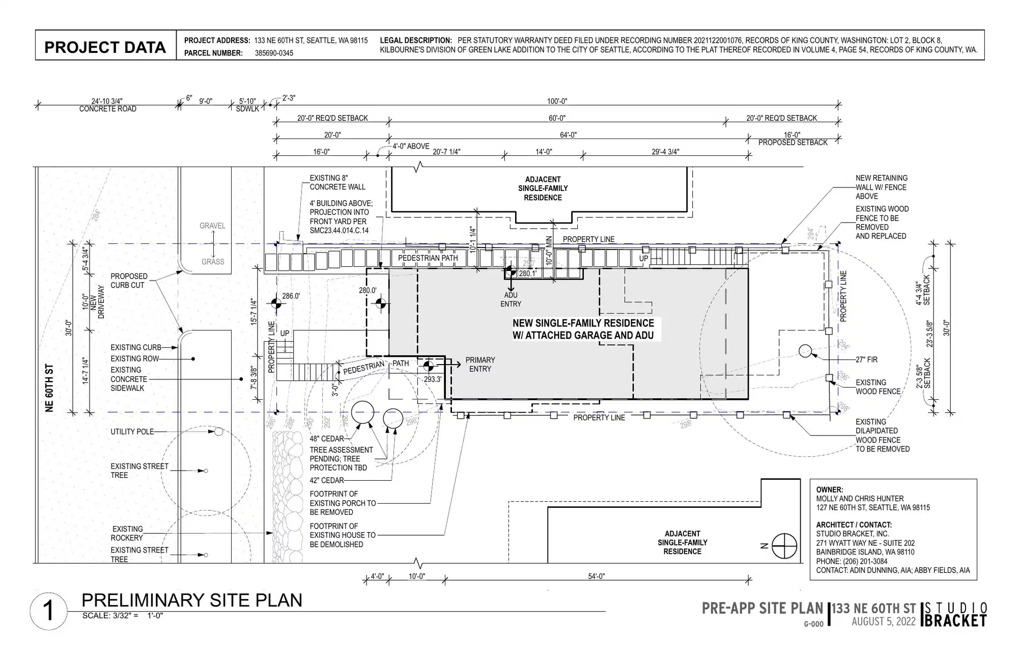 Site plan for 133 NE 60th St