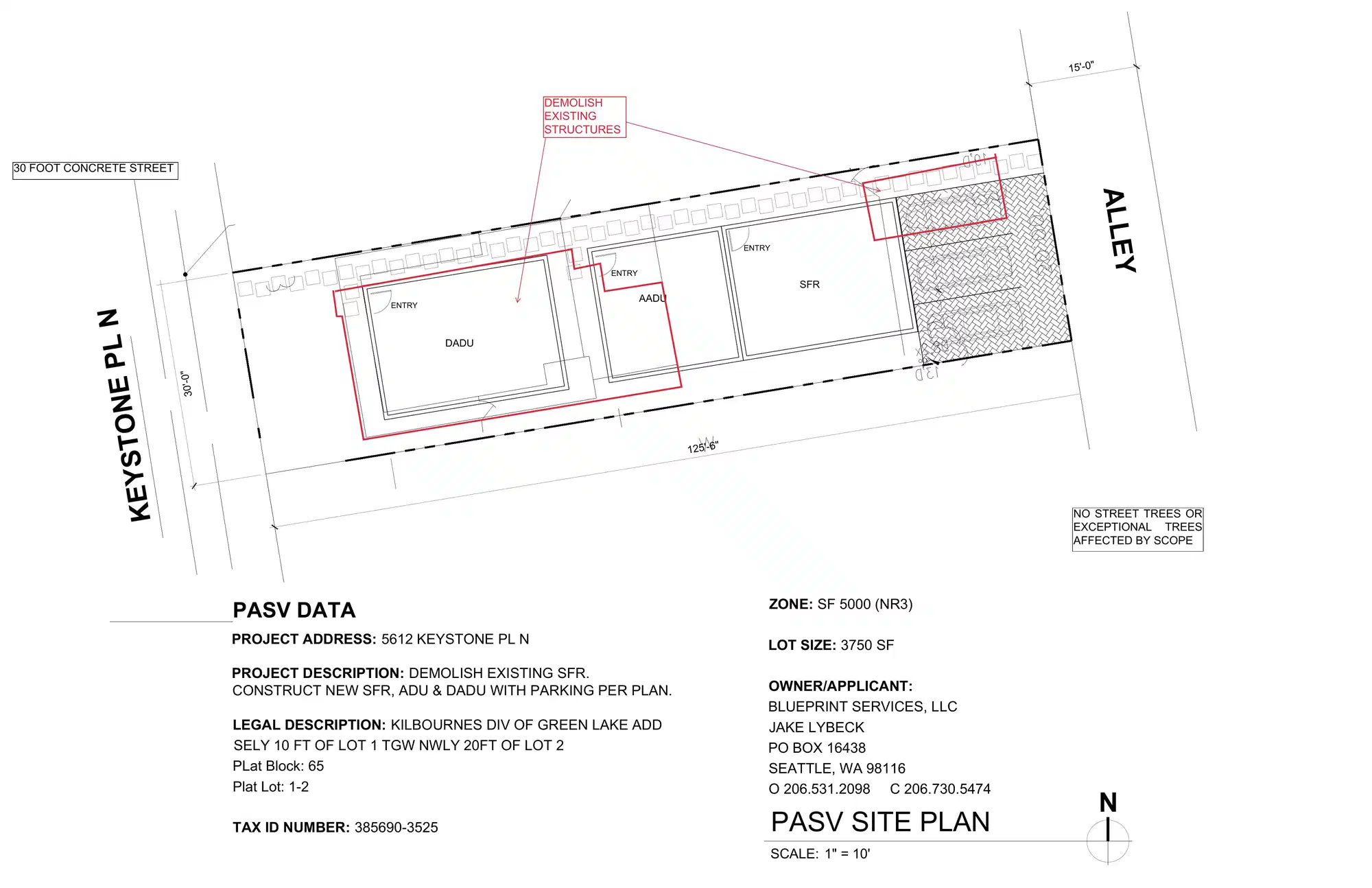 Site plan for 5612 Keystone Pl N