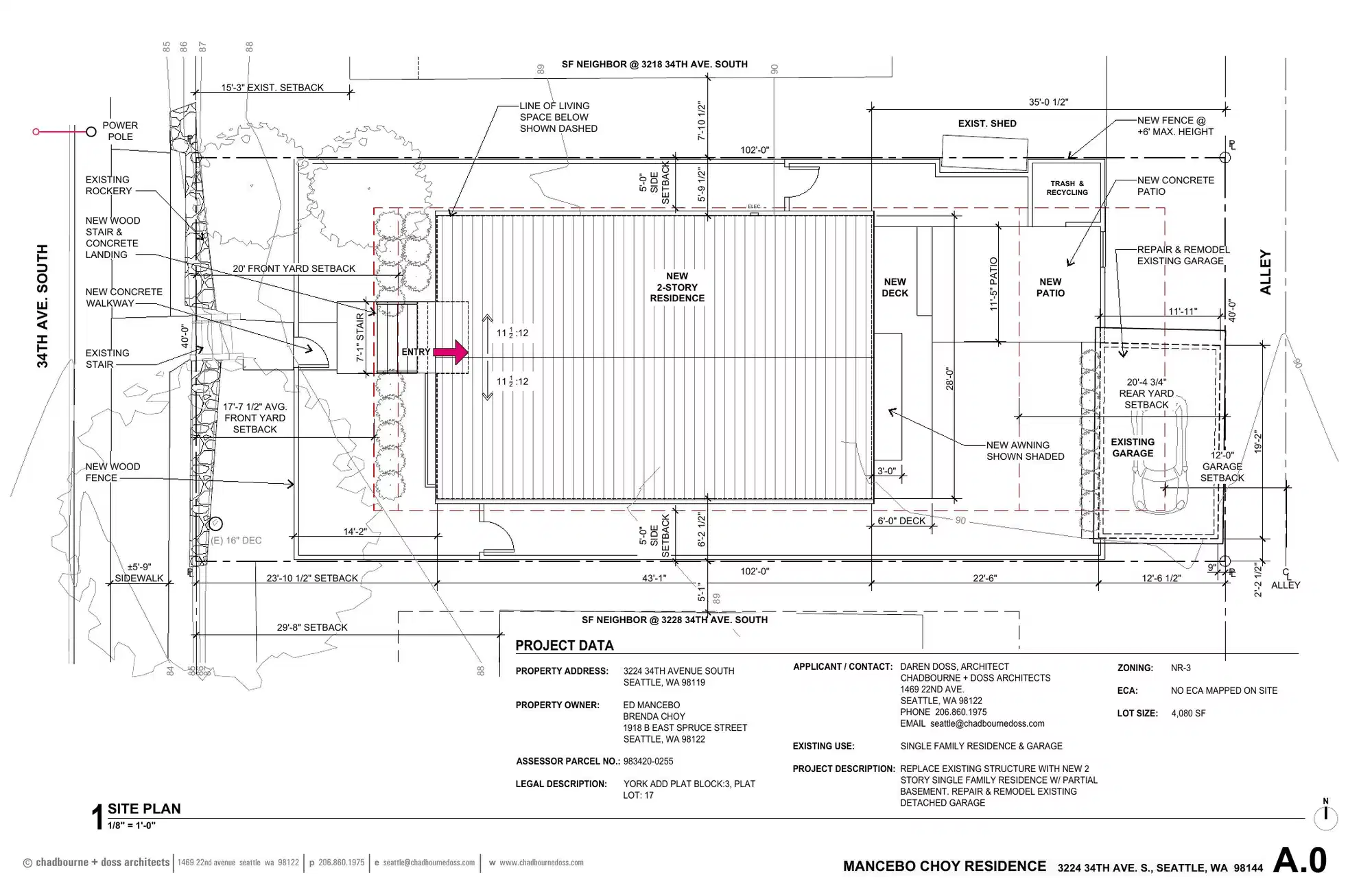 Site plan for 3224 34th Ave S