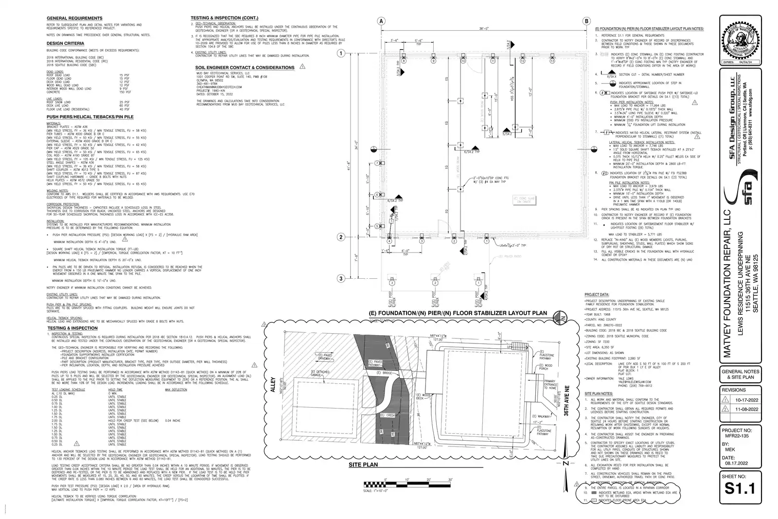 Site plan for 11515 36th Ave NE