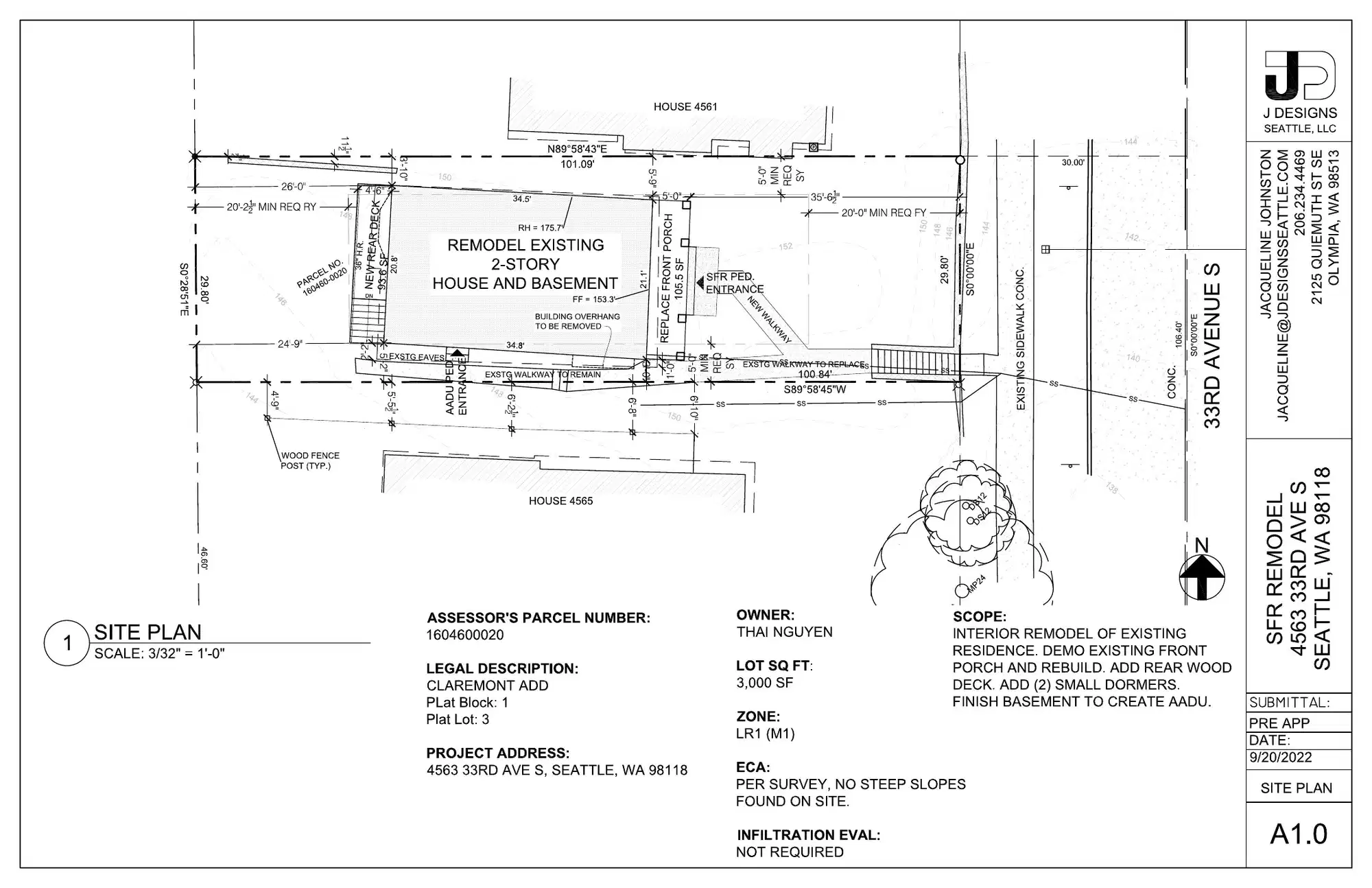 Site plan for 4563 33rd Ave S
