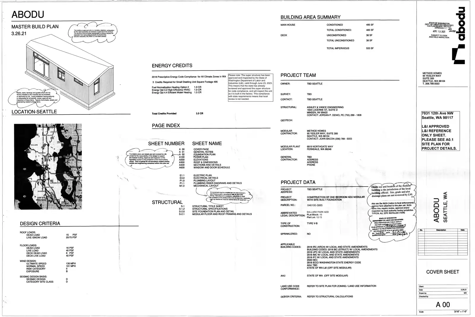Site plan for 7029 12th Ave NW