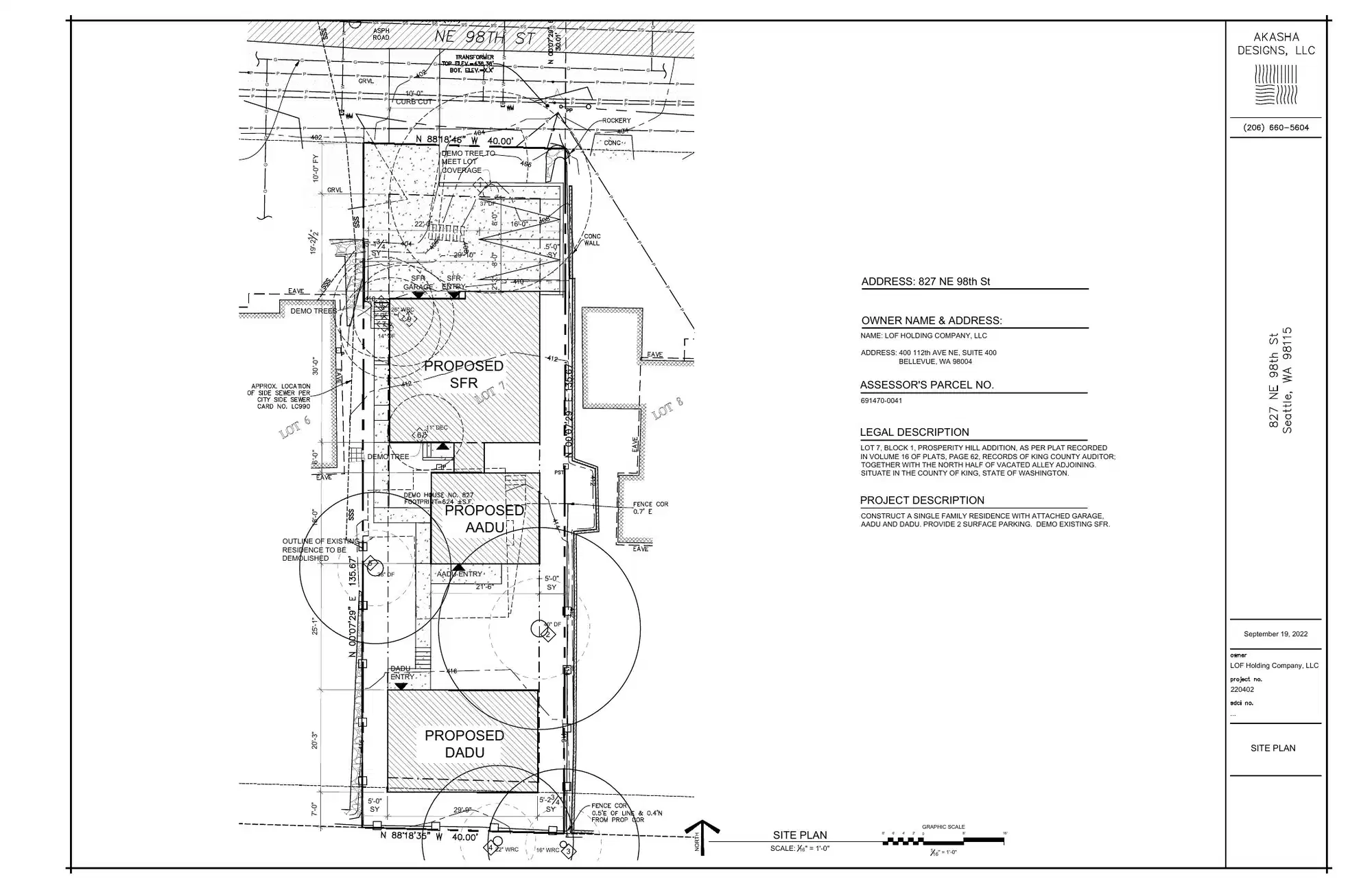 Site plan for 827 NE 98th St
