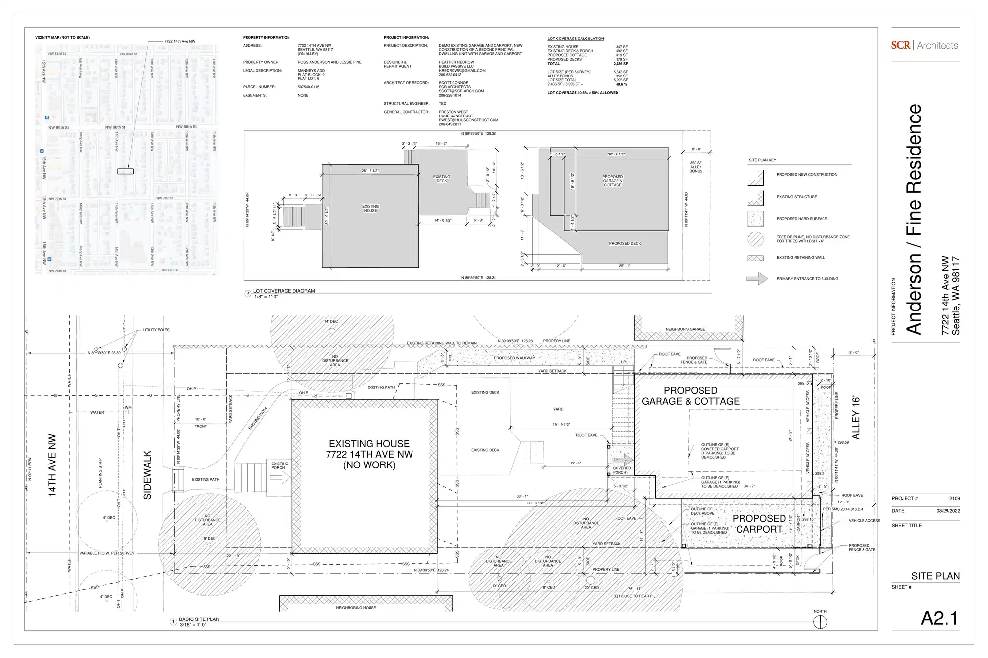 Site plan for 7724 14th Ave NW