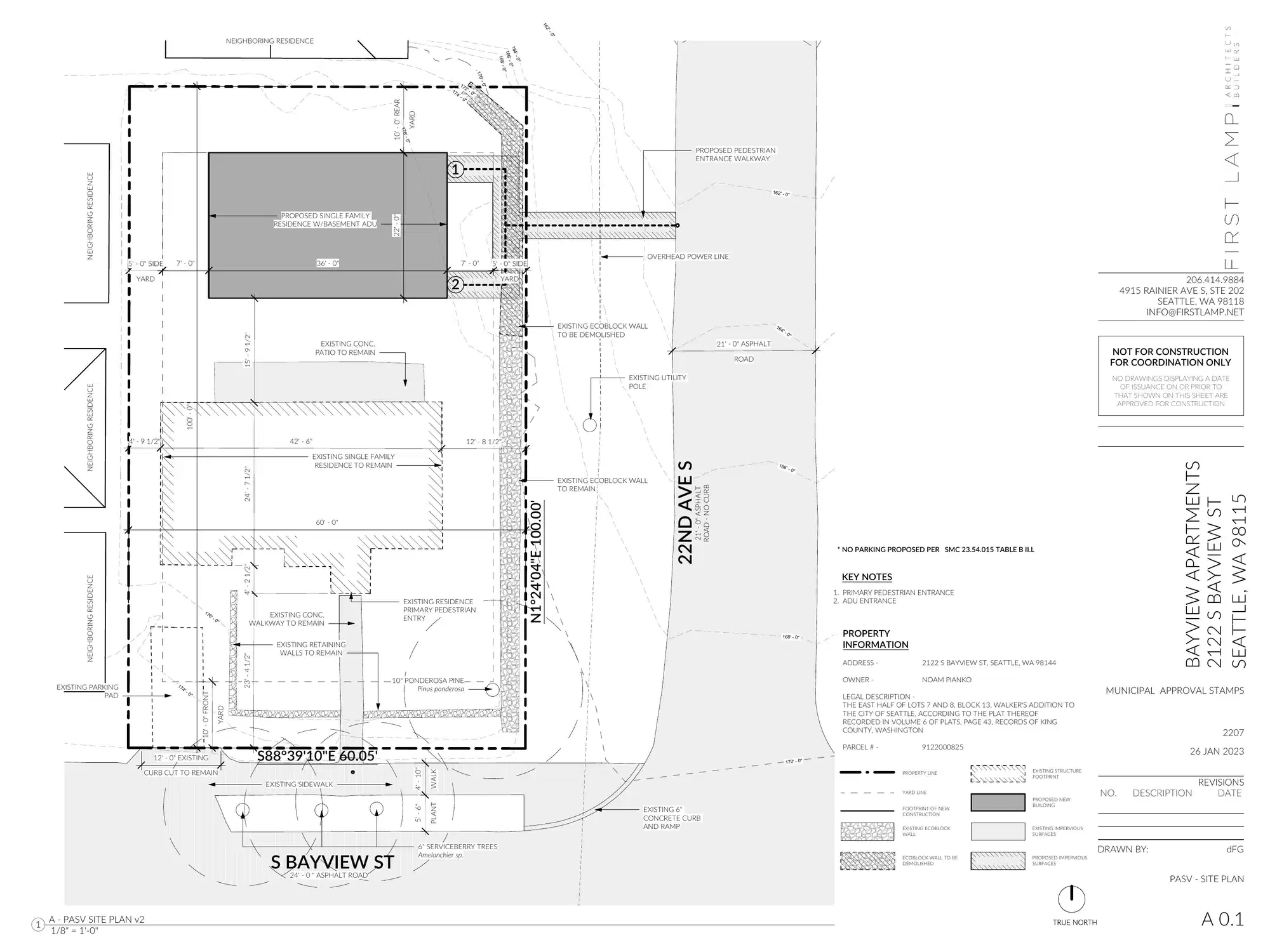 Site plan for 2357 22nd Ave S