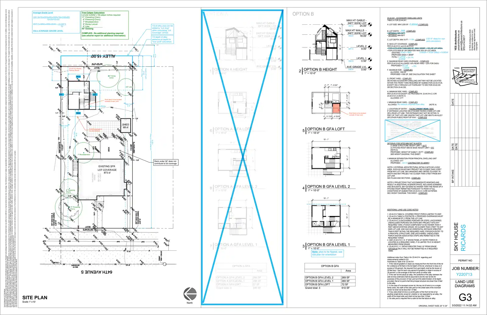 Site plan for 10438 64th Ave S