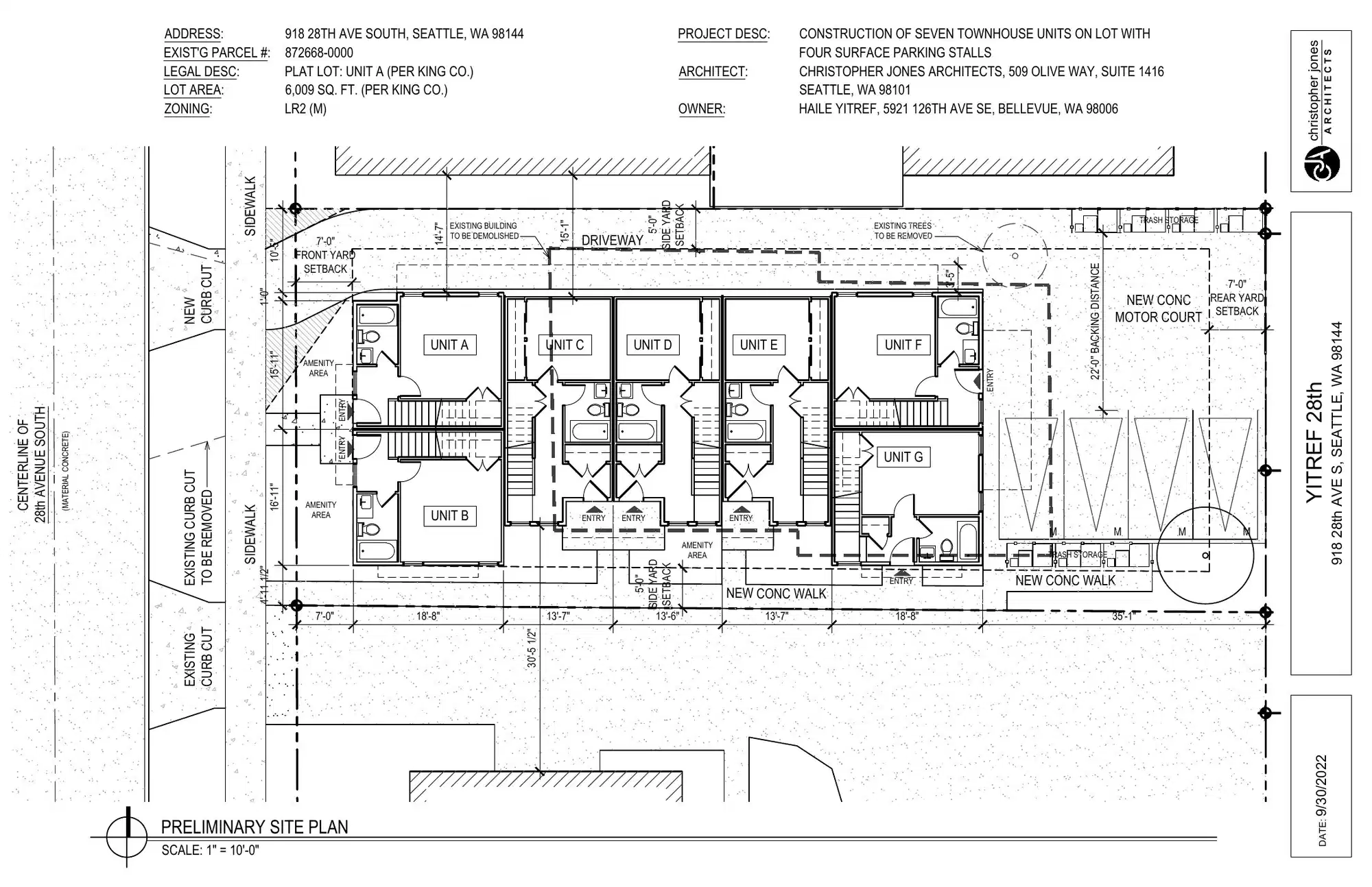 Site plan for 918 28th Ave S