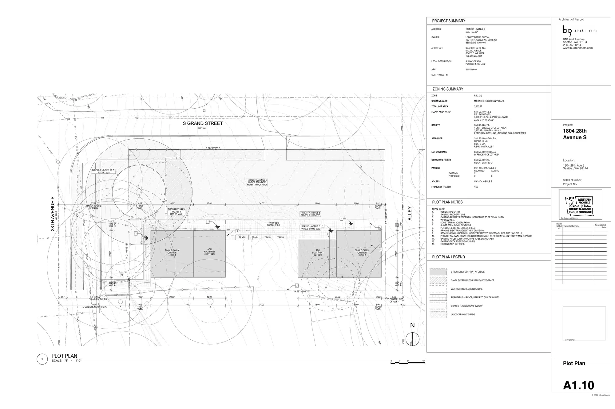 Site plan for 1806 28th Ave S