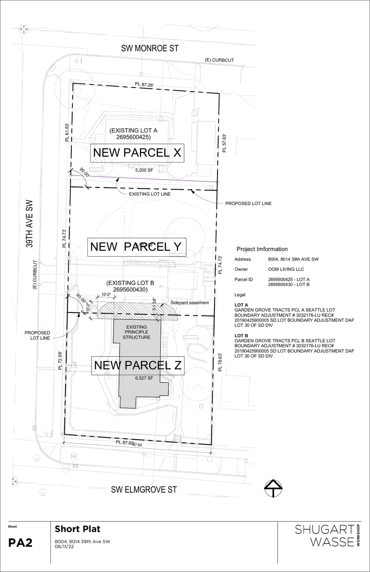 Site plan for 8014 39th Ave SW