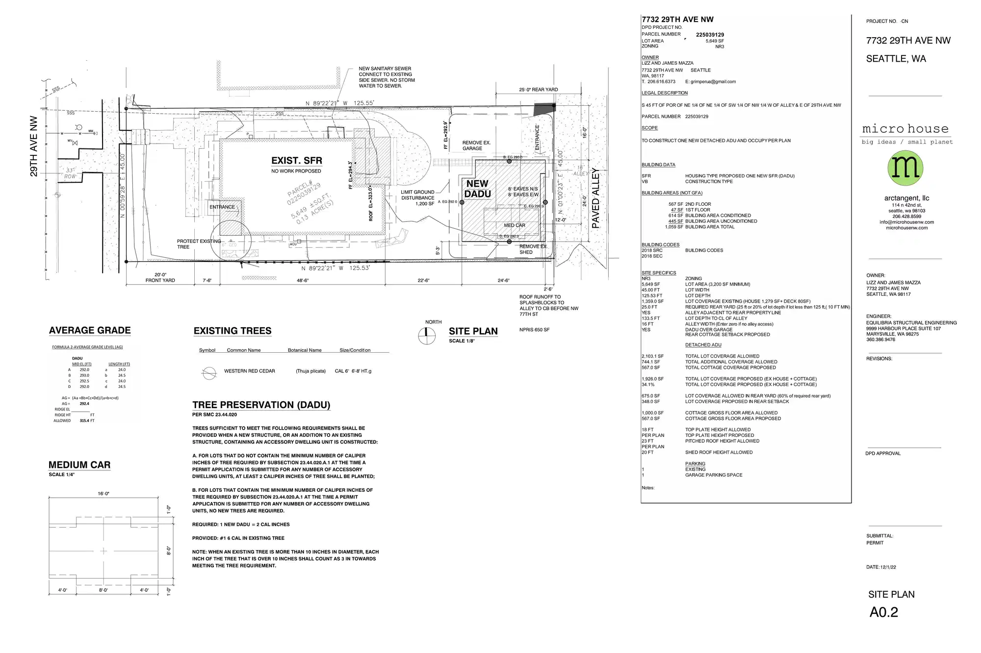 Site plan for 7734 29th Ave NW