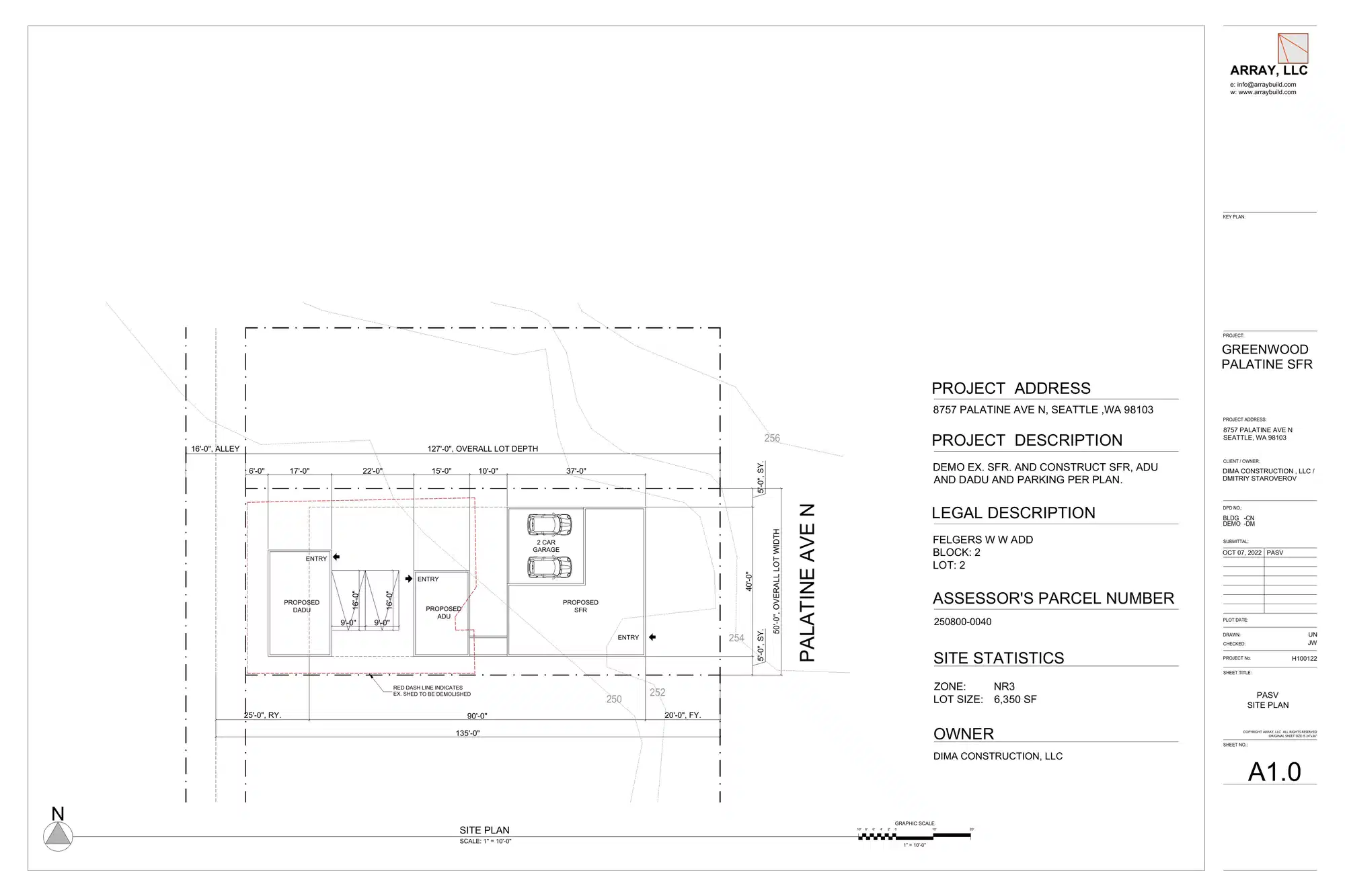 Site plan for 8757 Palatine Ave N