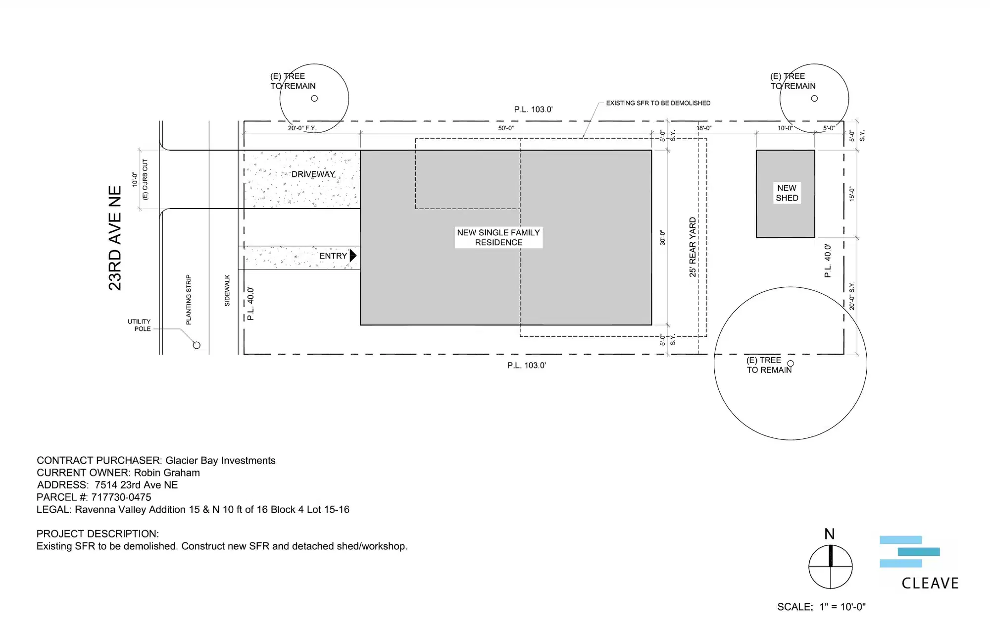 Site plan for 7514 23rd Ave NE