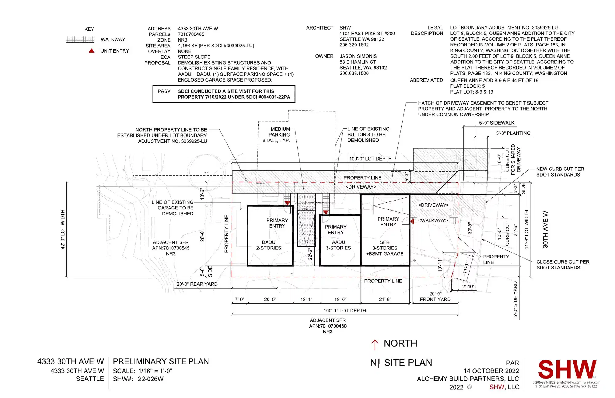 Site plan for 4333 30th Ave W