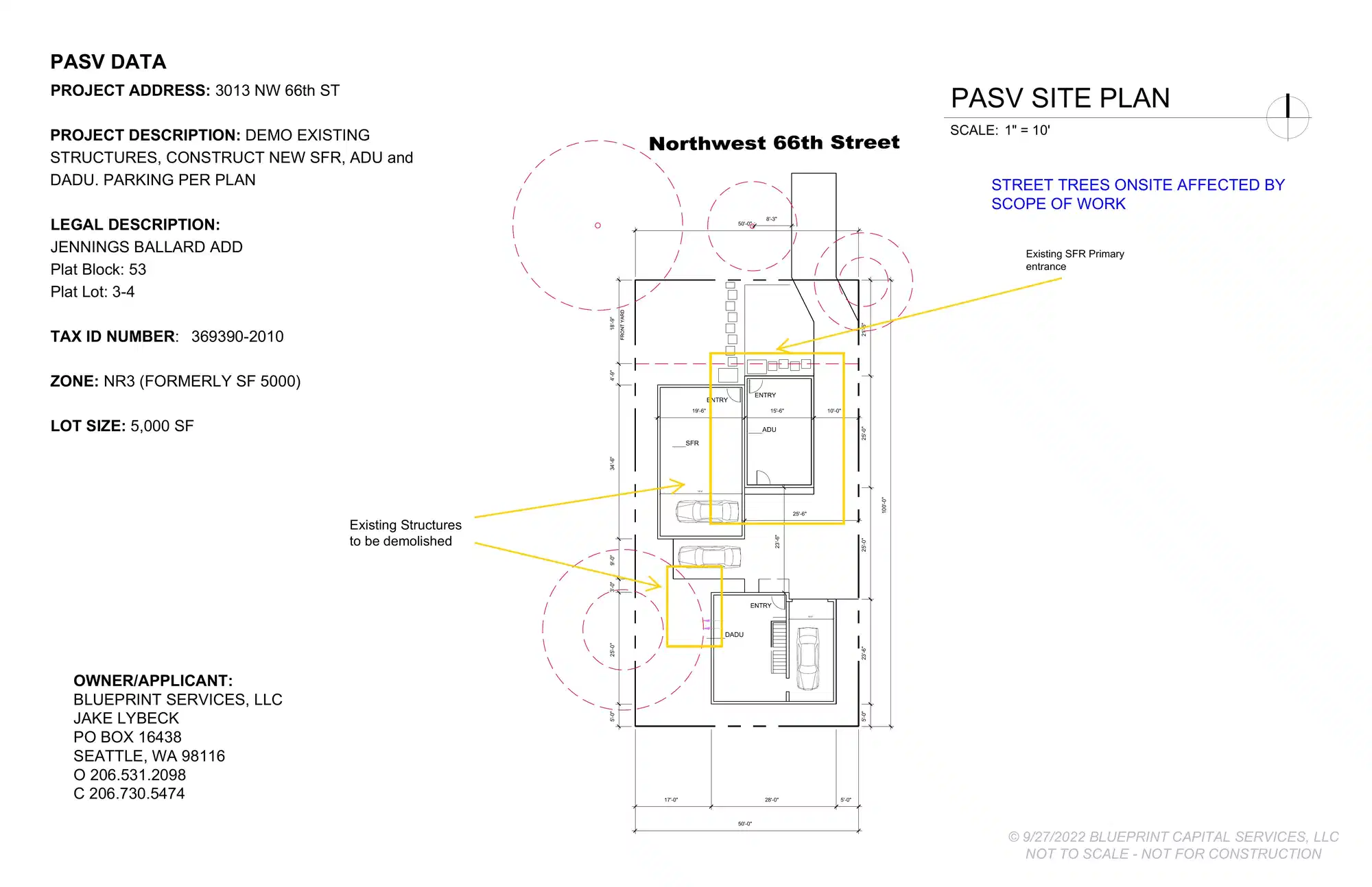 Site plan for 3013 NW 66th St