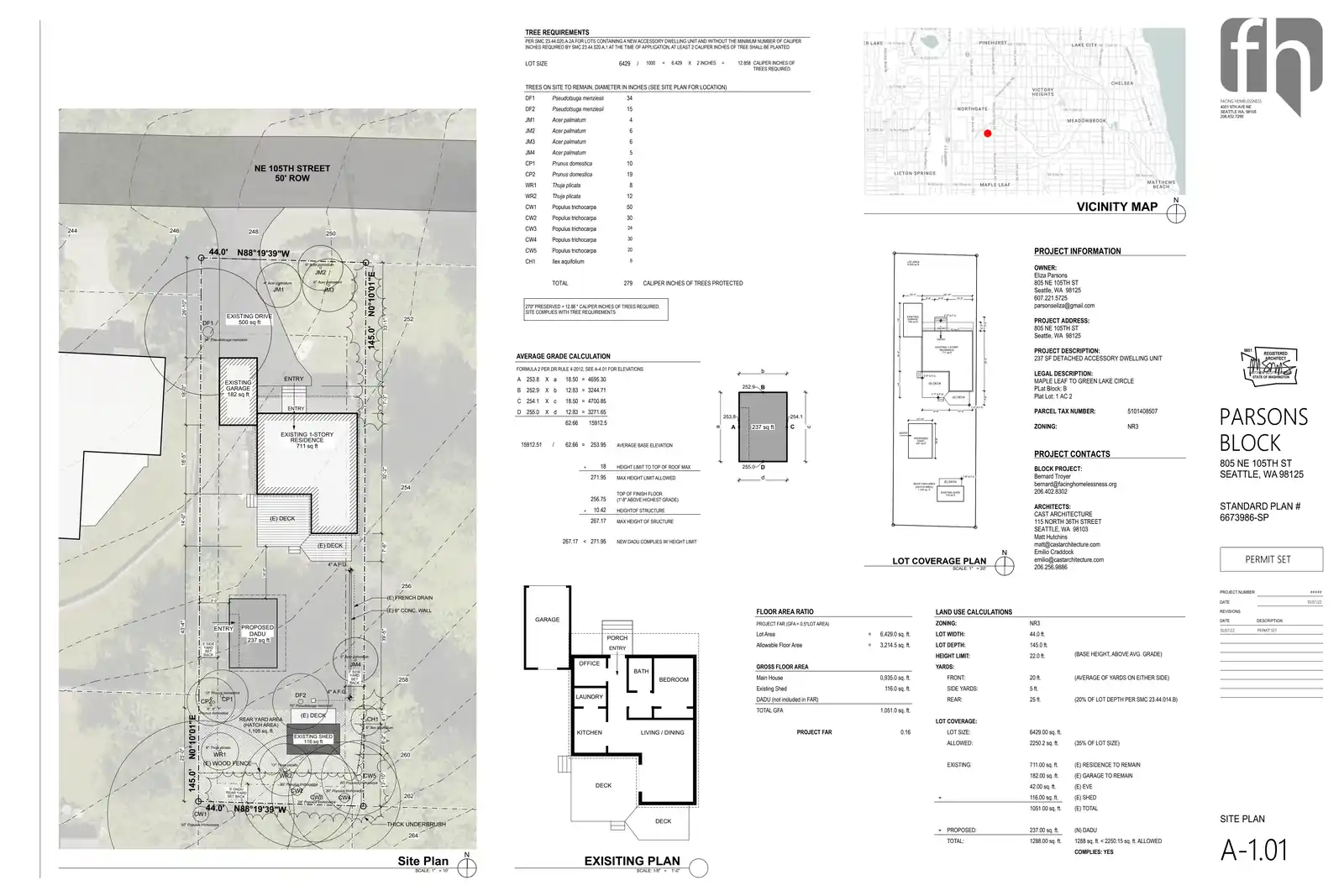 Site plan for 807 NE 105th St