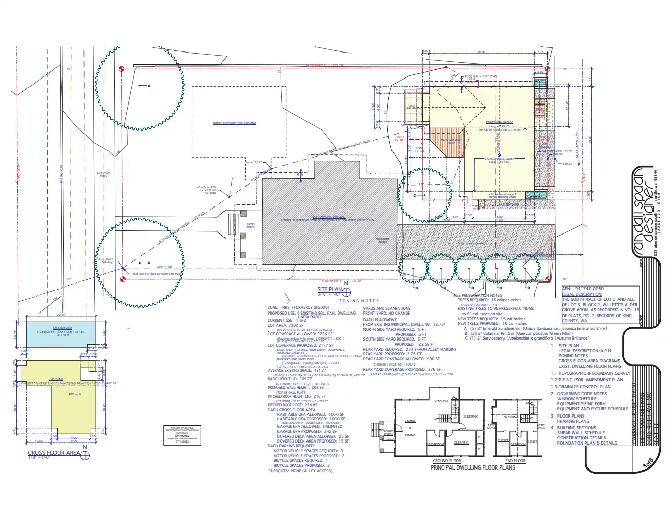 Site plan for 6006 49th Ave SW