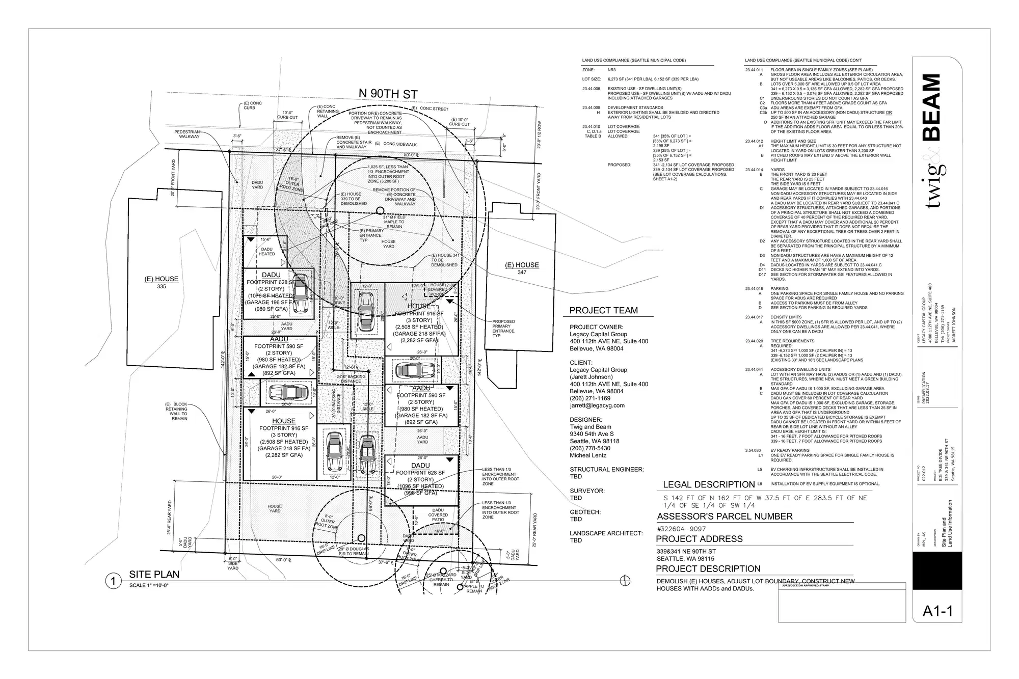 Site plan for 337 NE 90th St