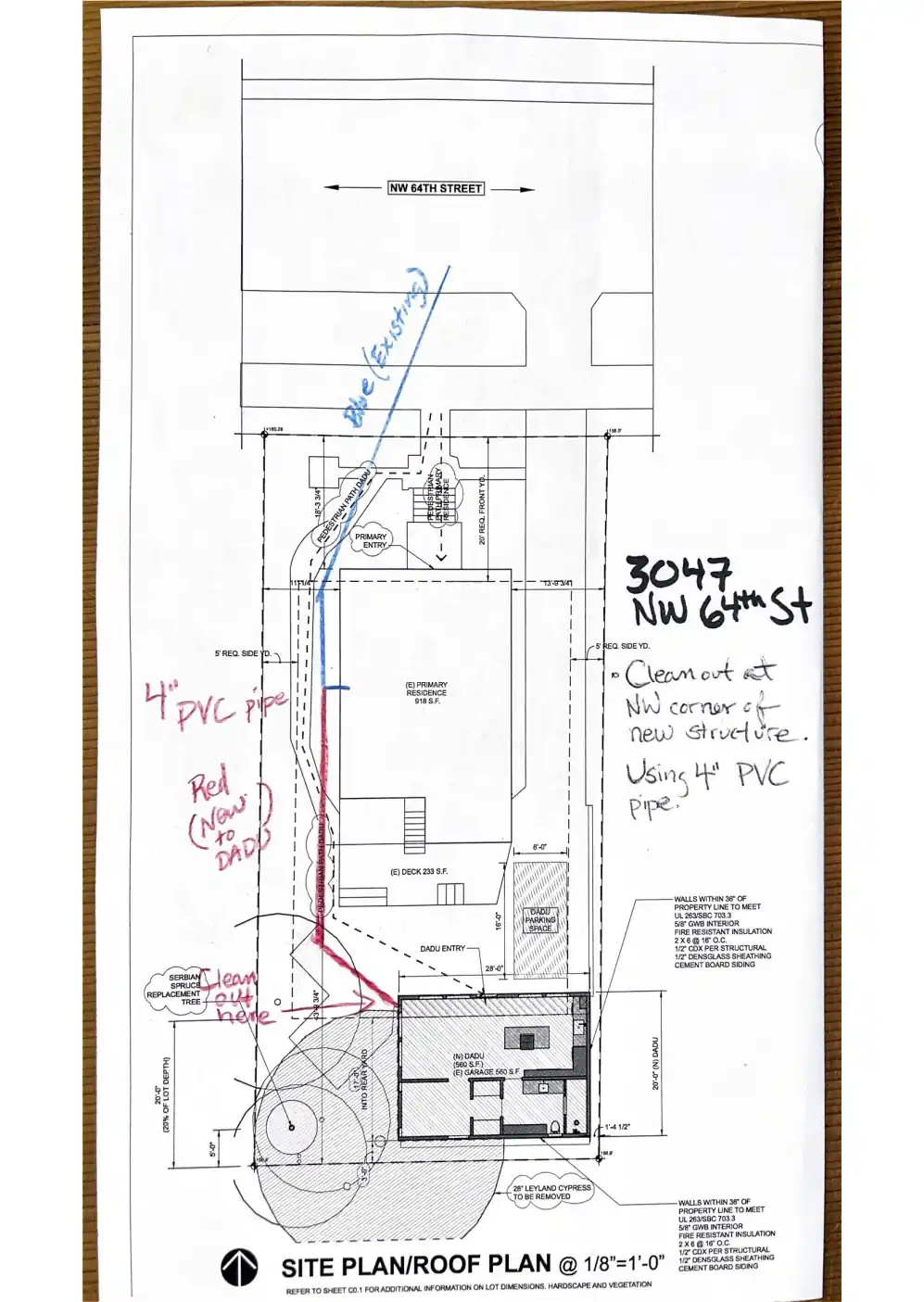 Site plan for 3045 NW 64th St