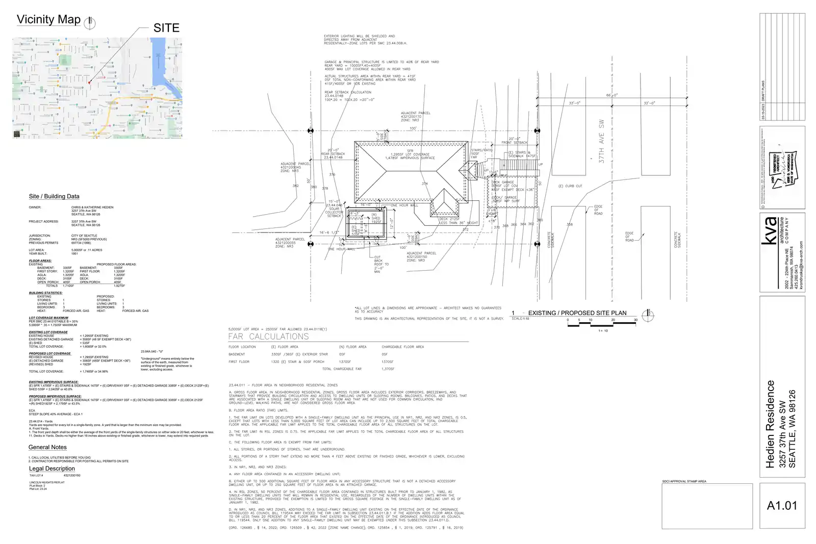 Site plan for 3257 37th Ave SW