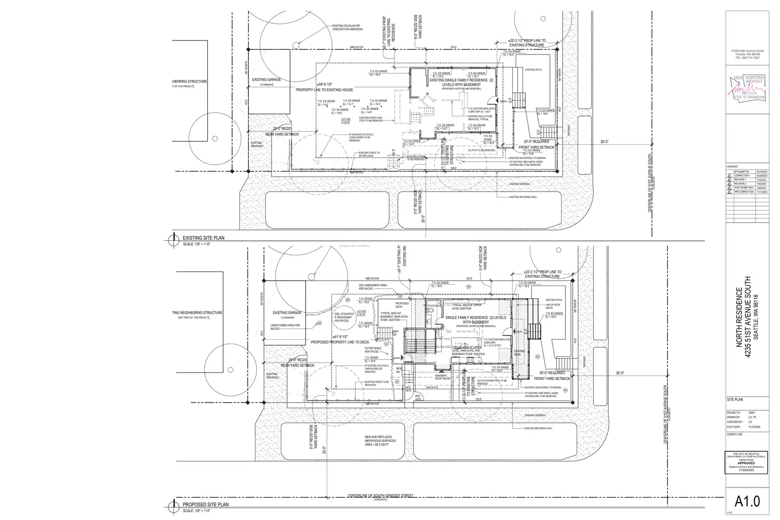 Site plan for 4235 51st Ave S