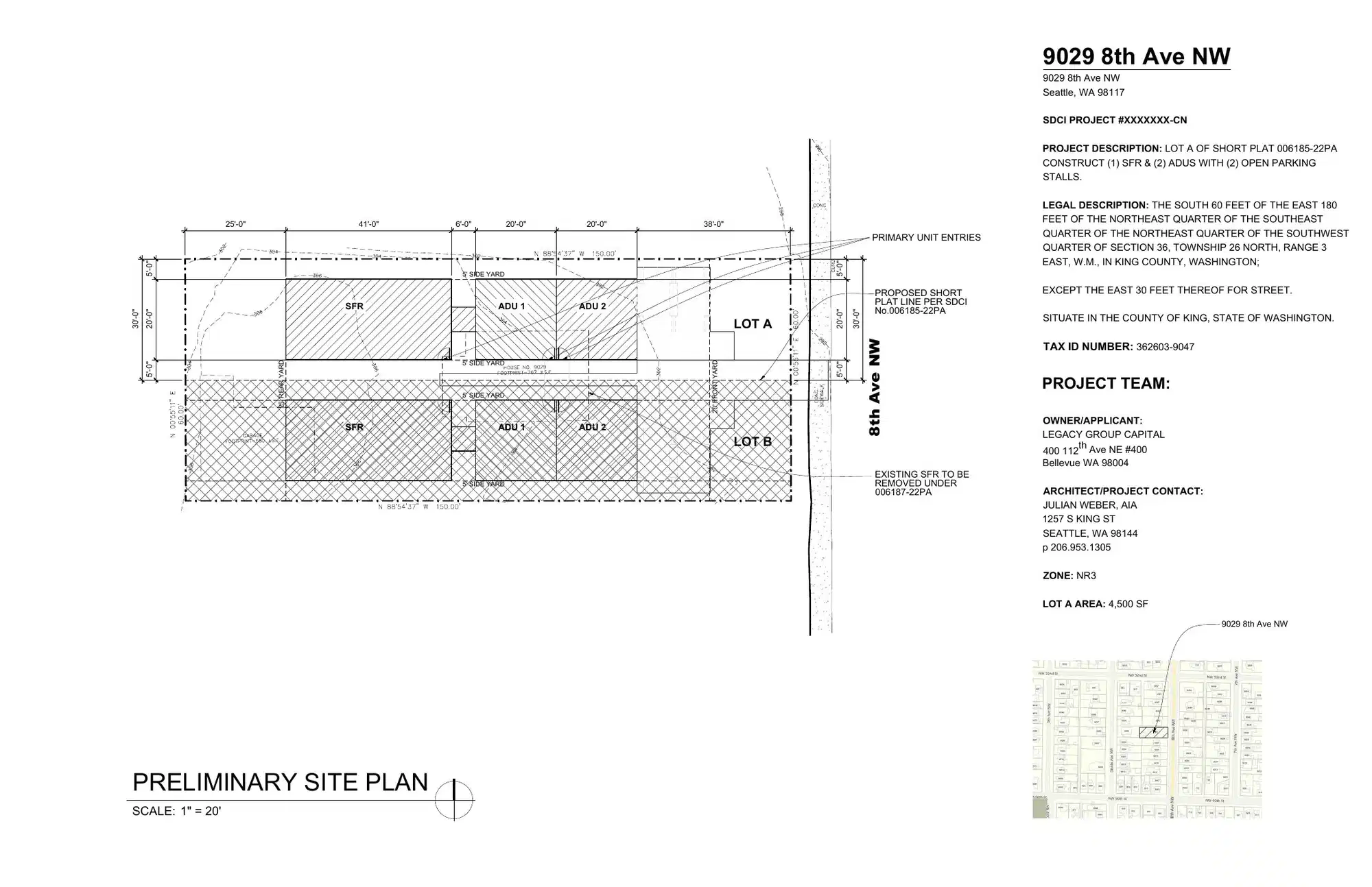 Site plan for 9033 8th Ave NW
