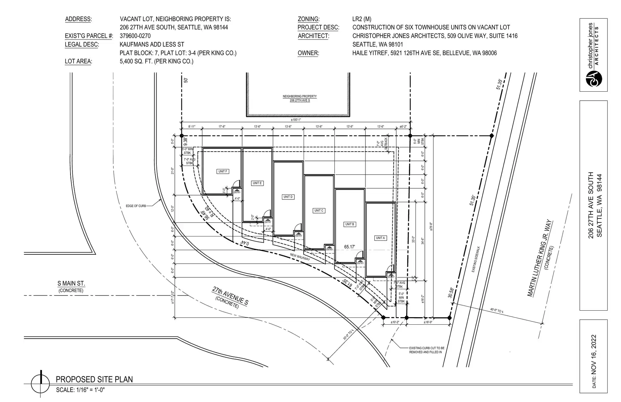Site plan for 210 27th Ave S