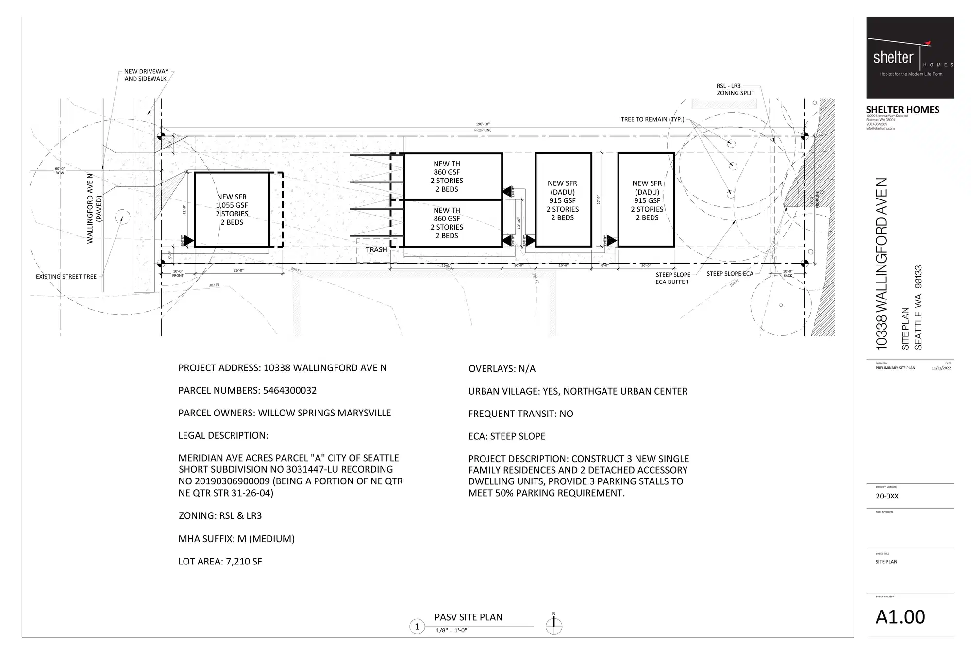 Site plan for 10338 E Wallingford Ave N