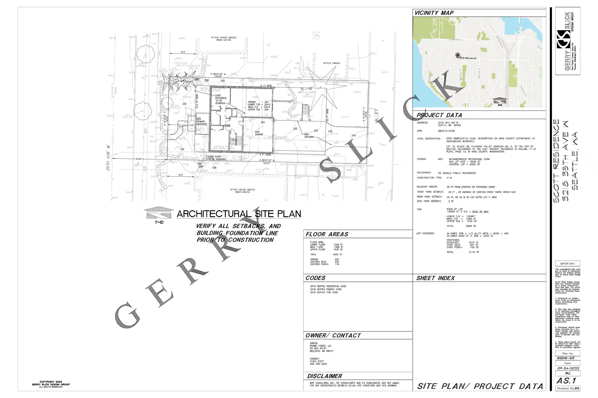 Site plan for 3218 35th Ave W