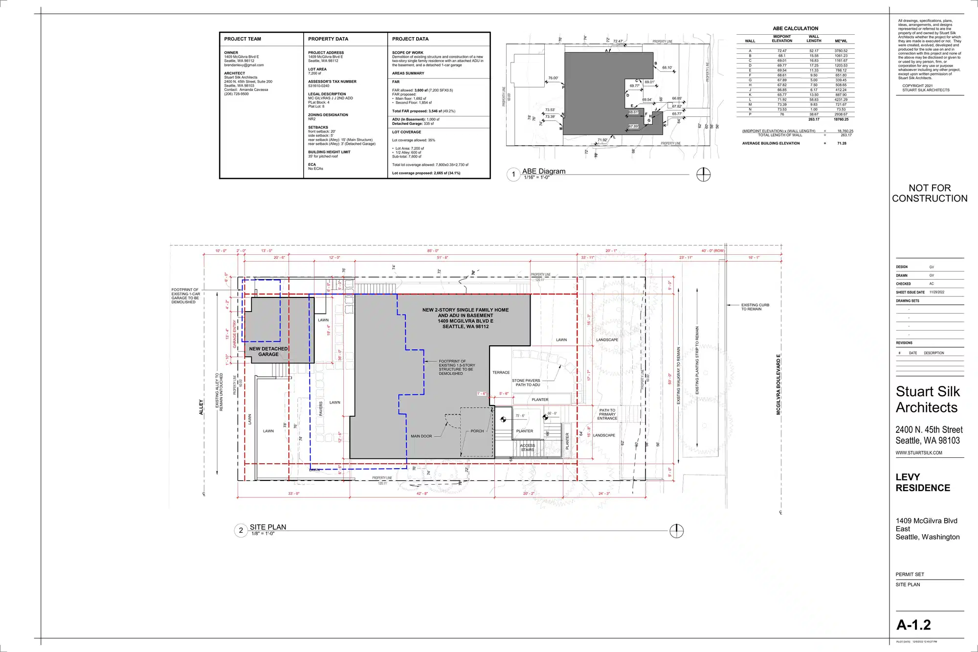 Site plan for 1409 Mcgilvra Blvd E