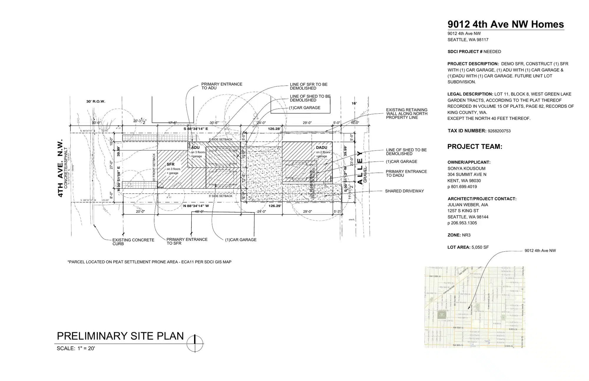 Site plan for 9014 4th Ave NW