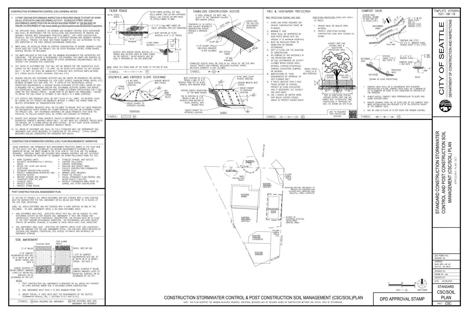 Site plan for 9449 B 48th Ave NE
