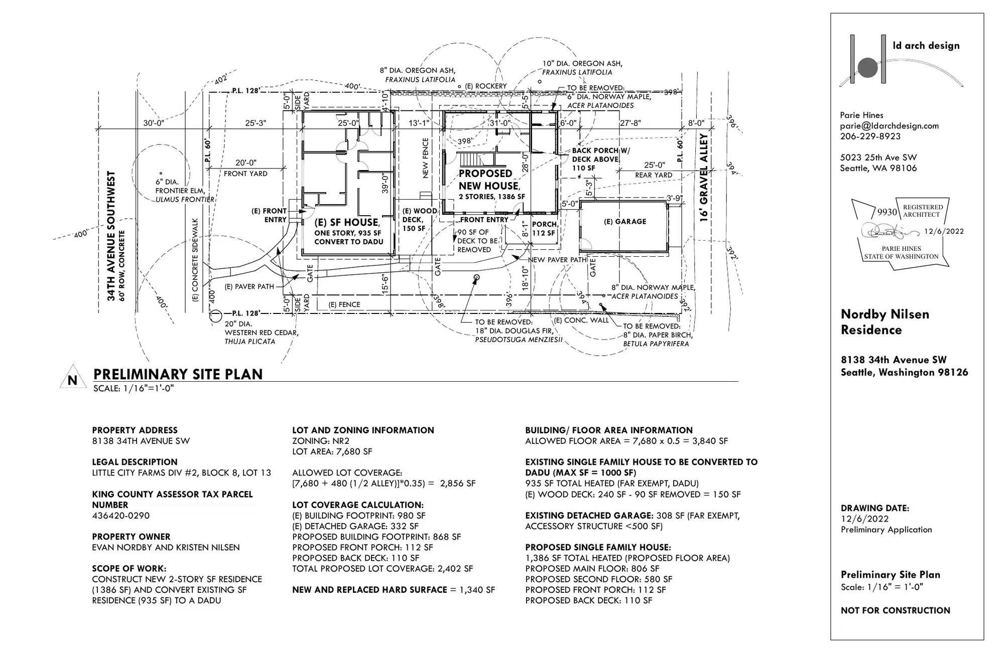 Site plan for 8140 34th Ave SW